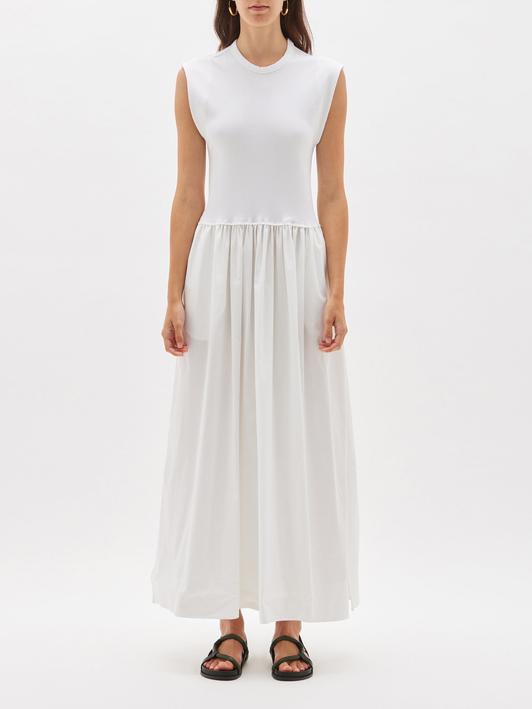 turnback longerline tank dress