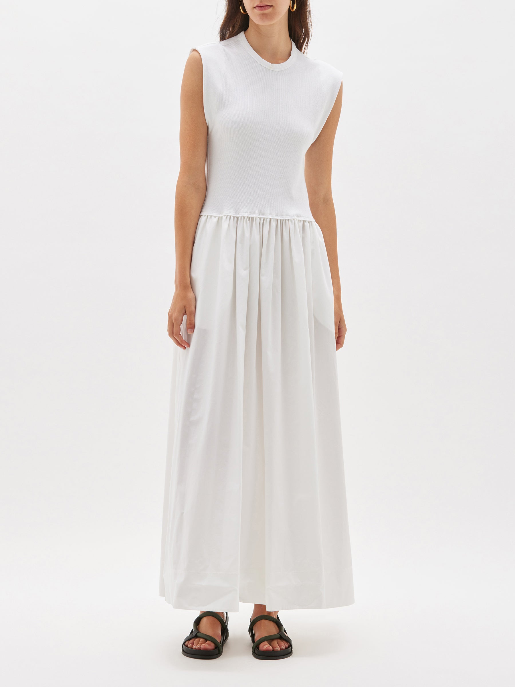 turnback longerline tank dress
