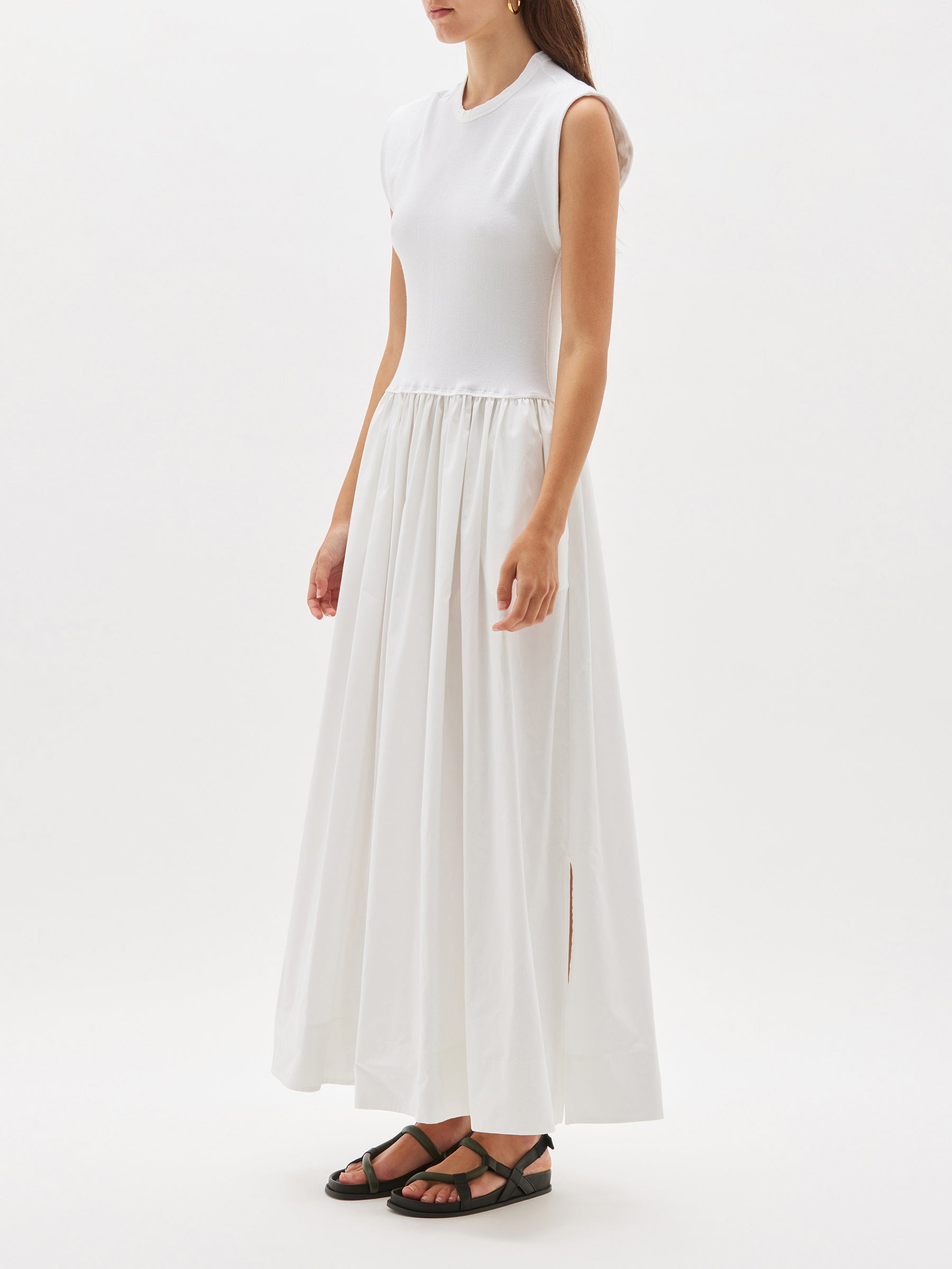 turnback longerline tank dress