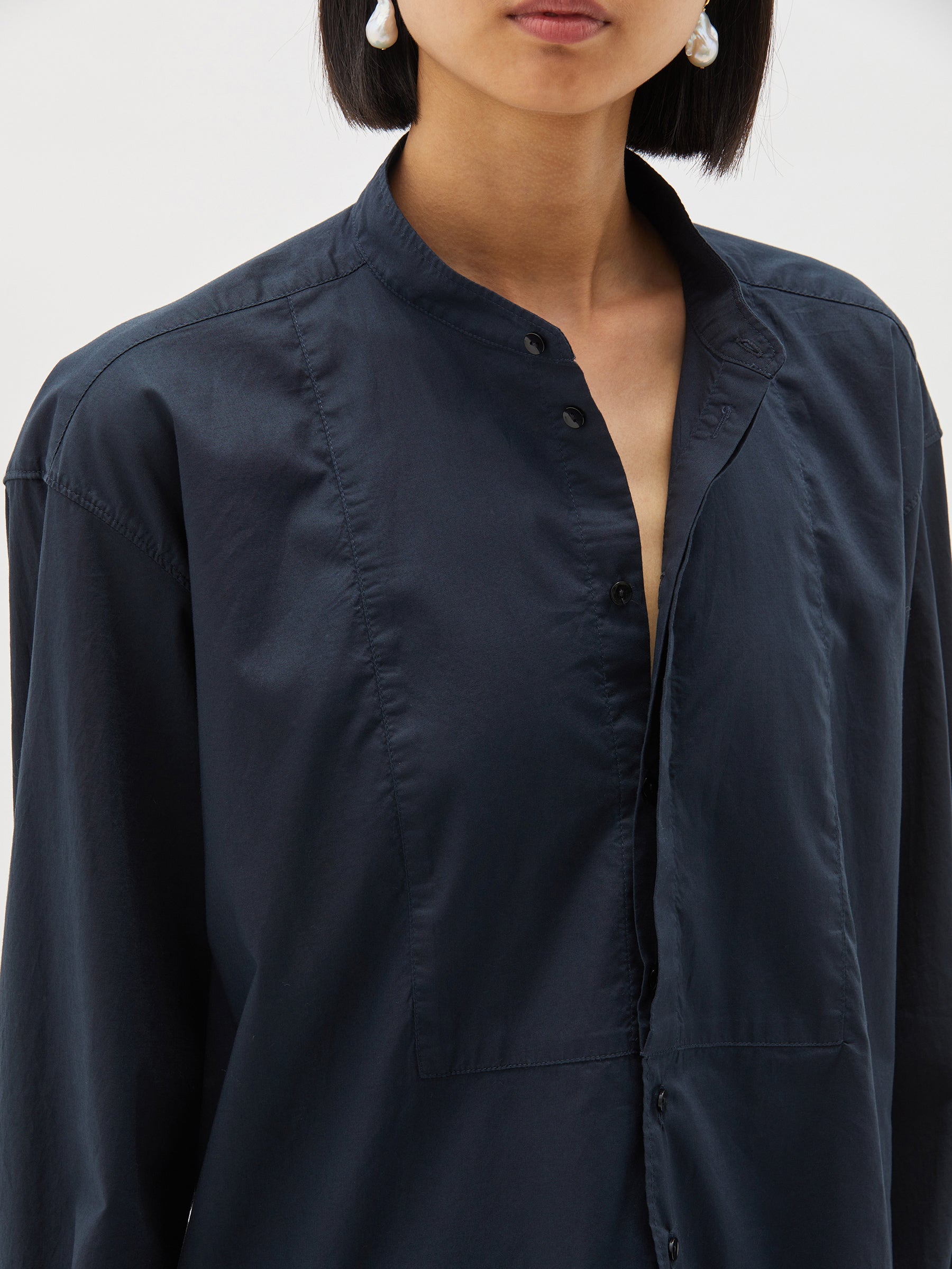 cotton bib front shirt