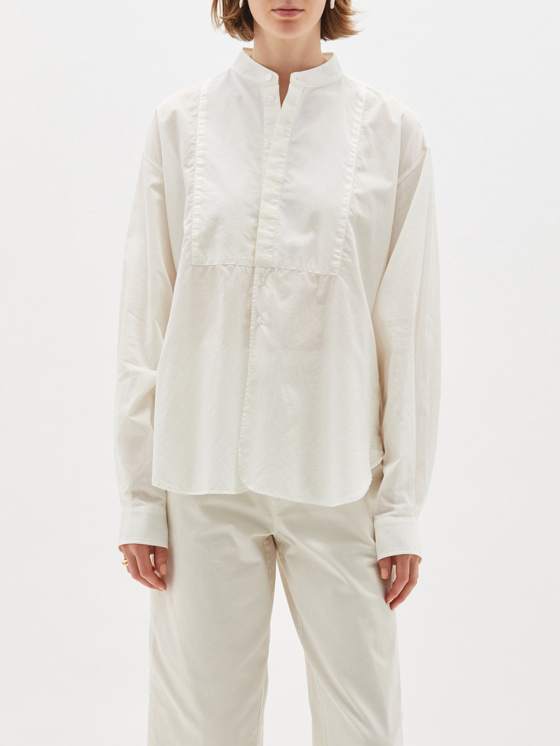 cotton bib front shirt
