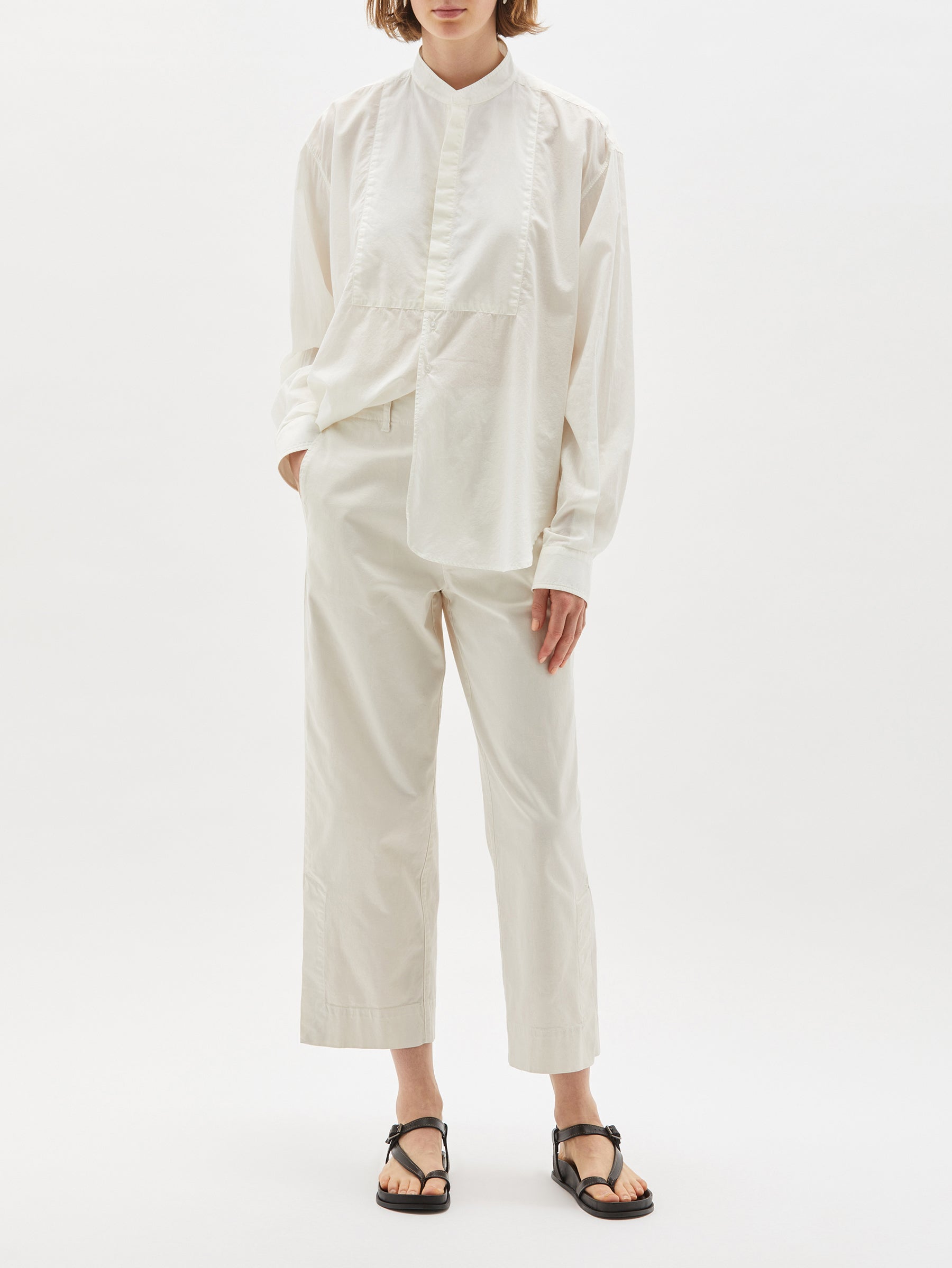 cotton bib front shirt