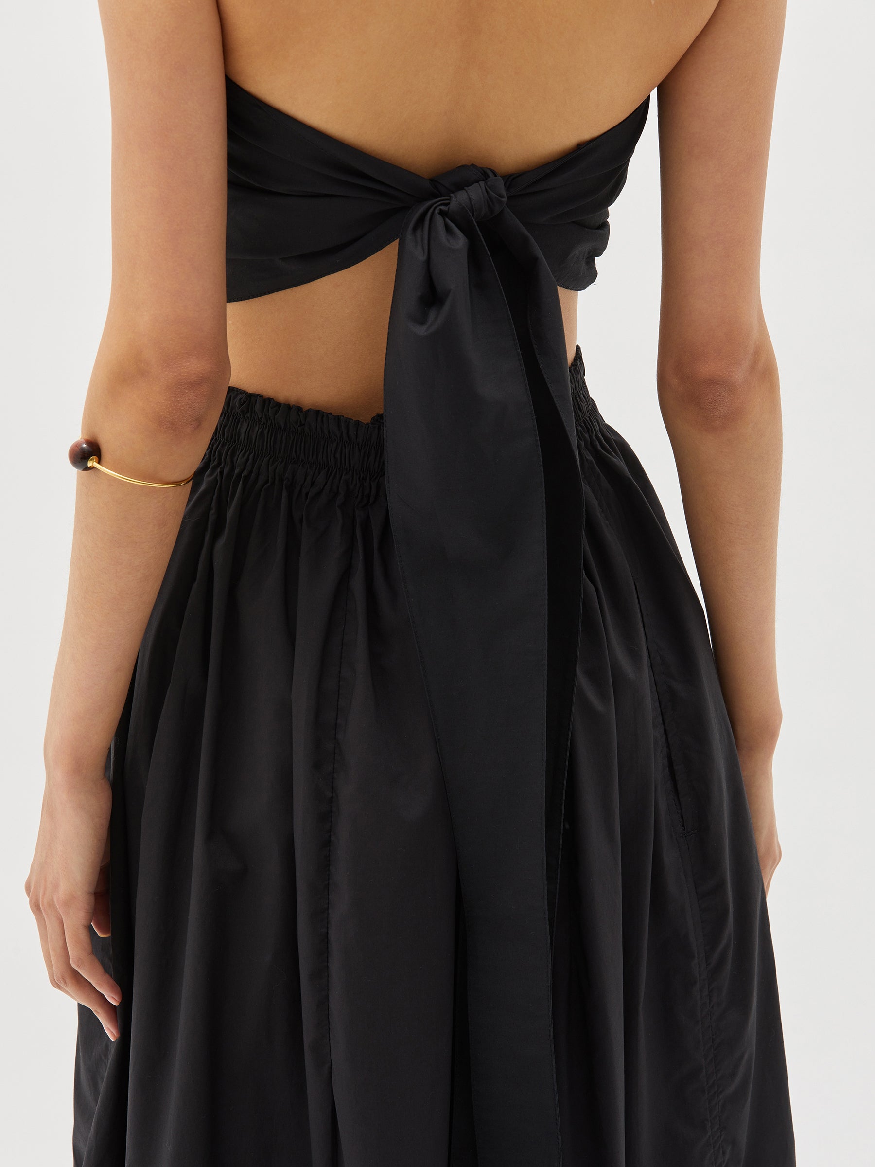 gathered tie back top
