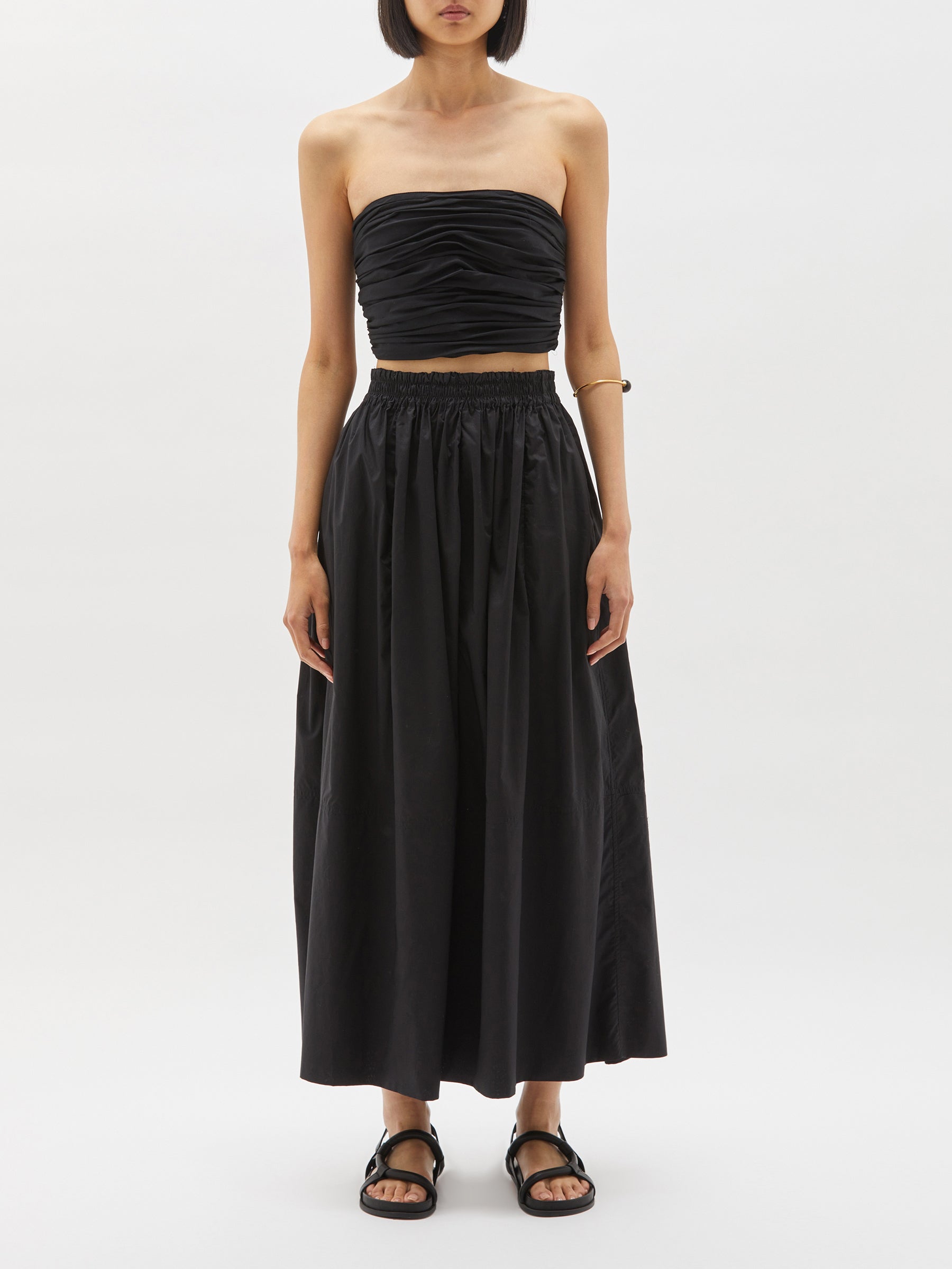 gathered tie back top
