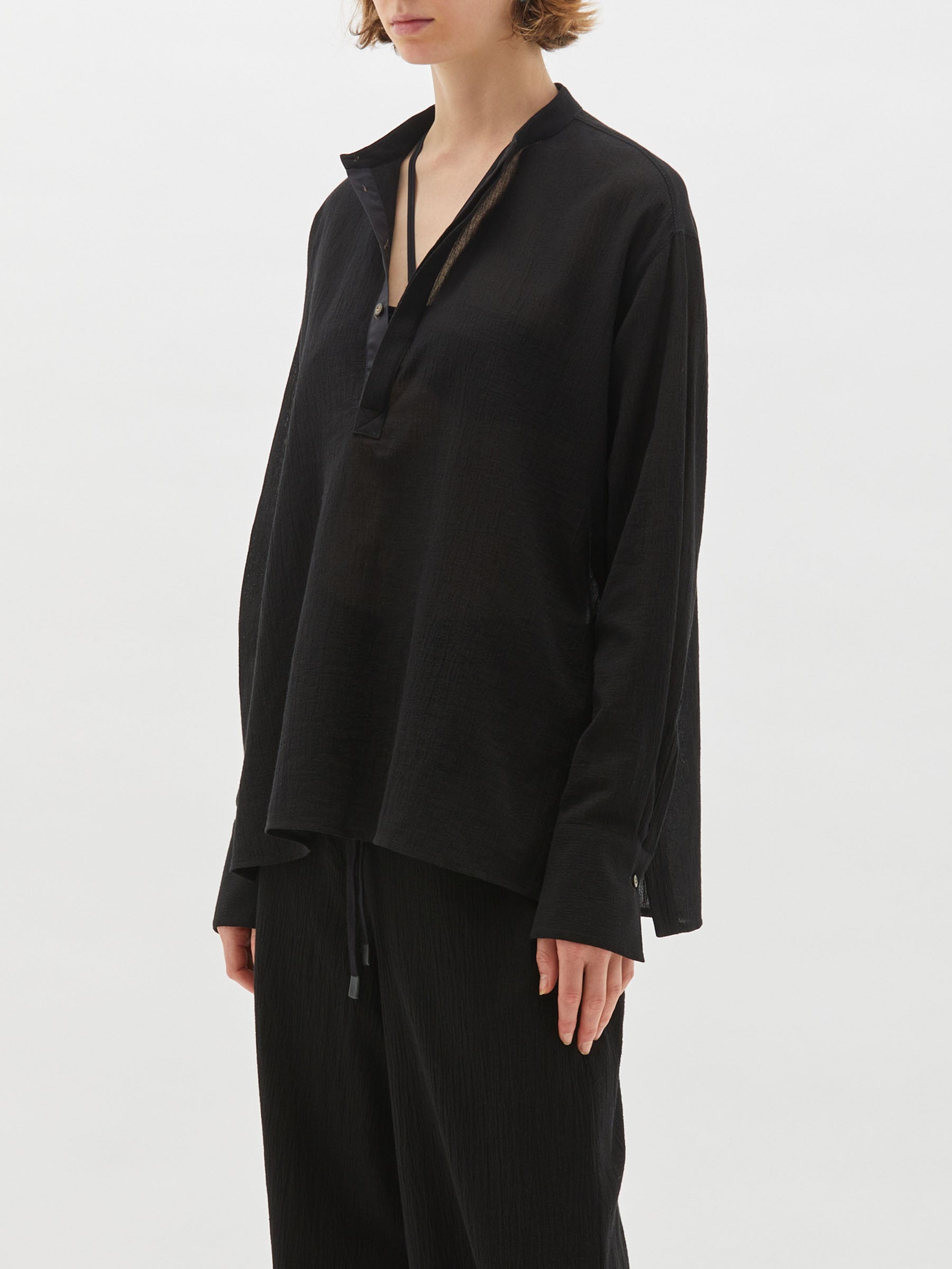 gauze popover shirt
