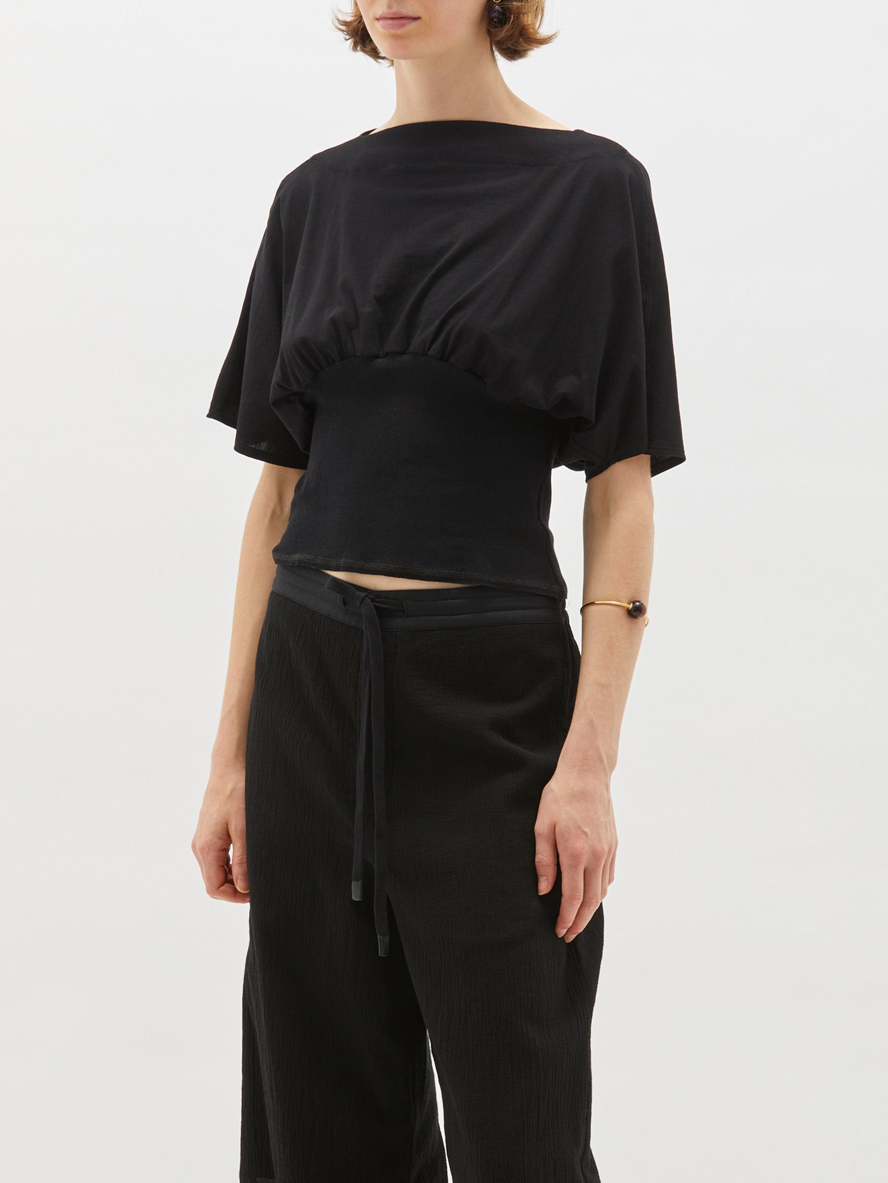 rib insert slouch t.shirt