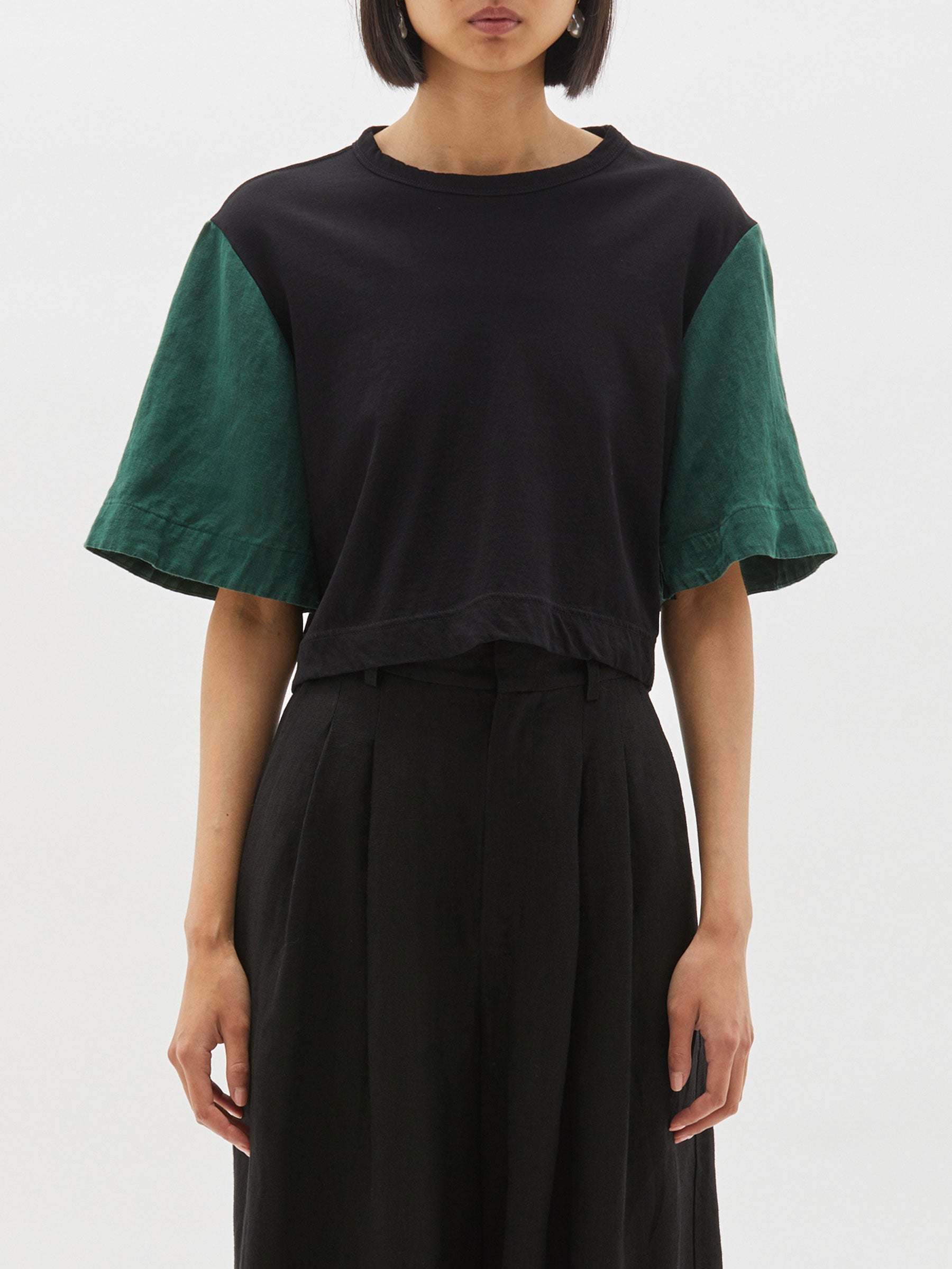 contrast mid length t.shirt