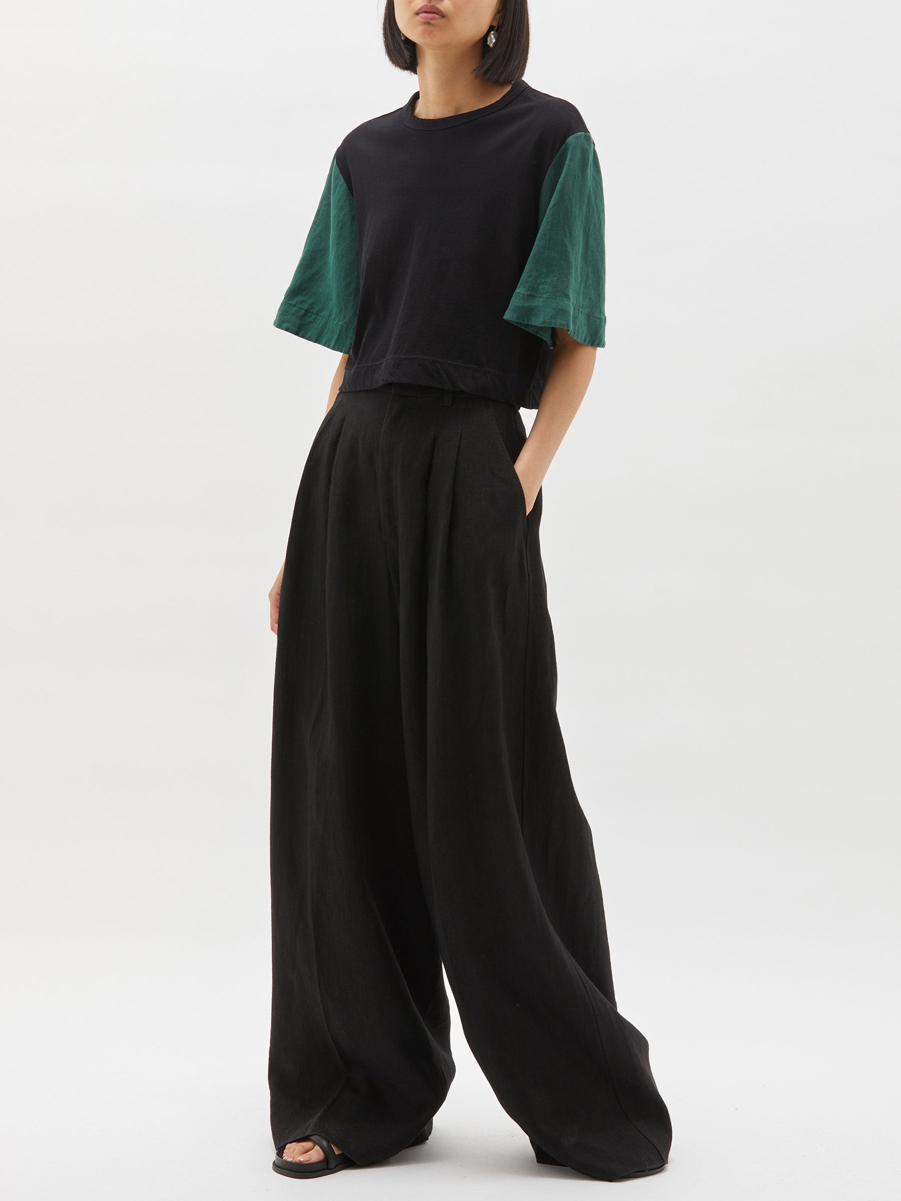 contrast mid length t.shirt