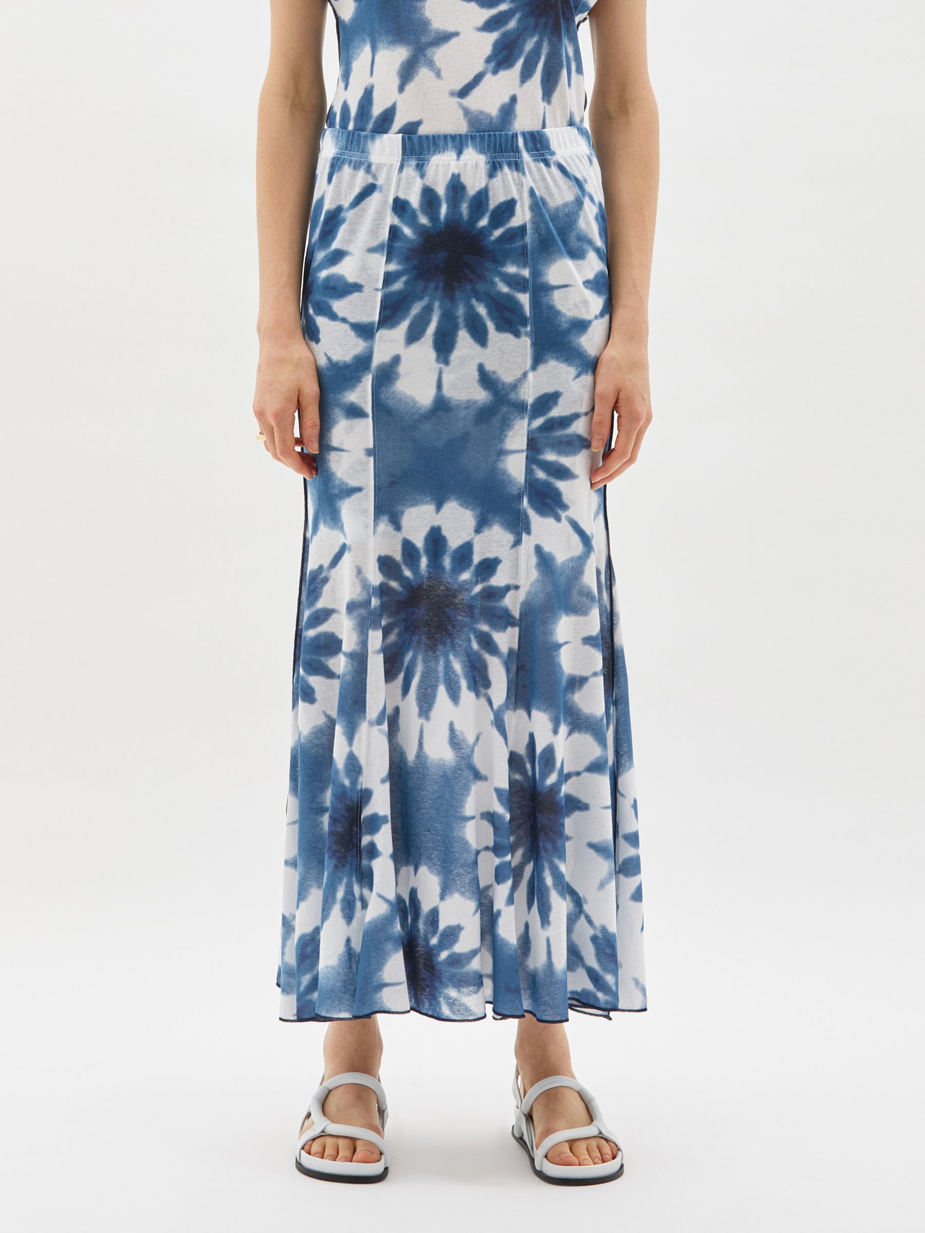 printed superfine jersey skirt