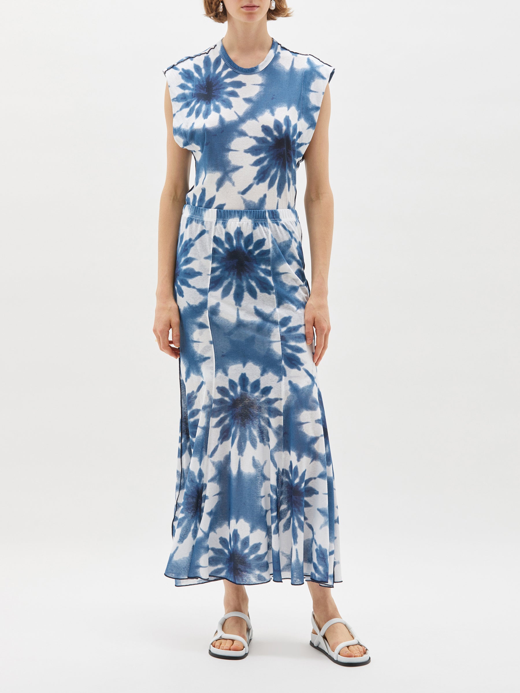 printed superfine jersey skirt