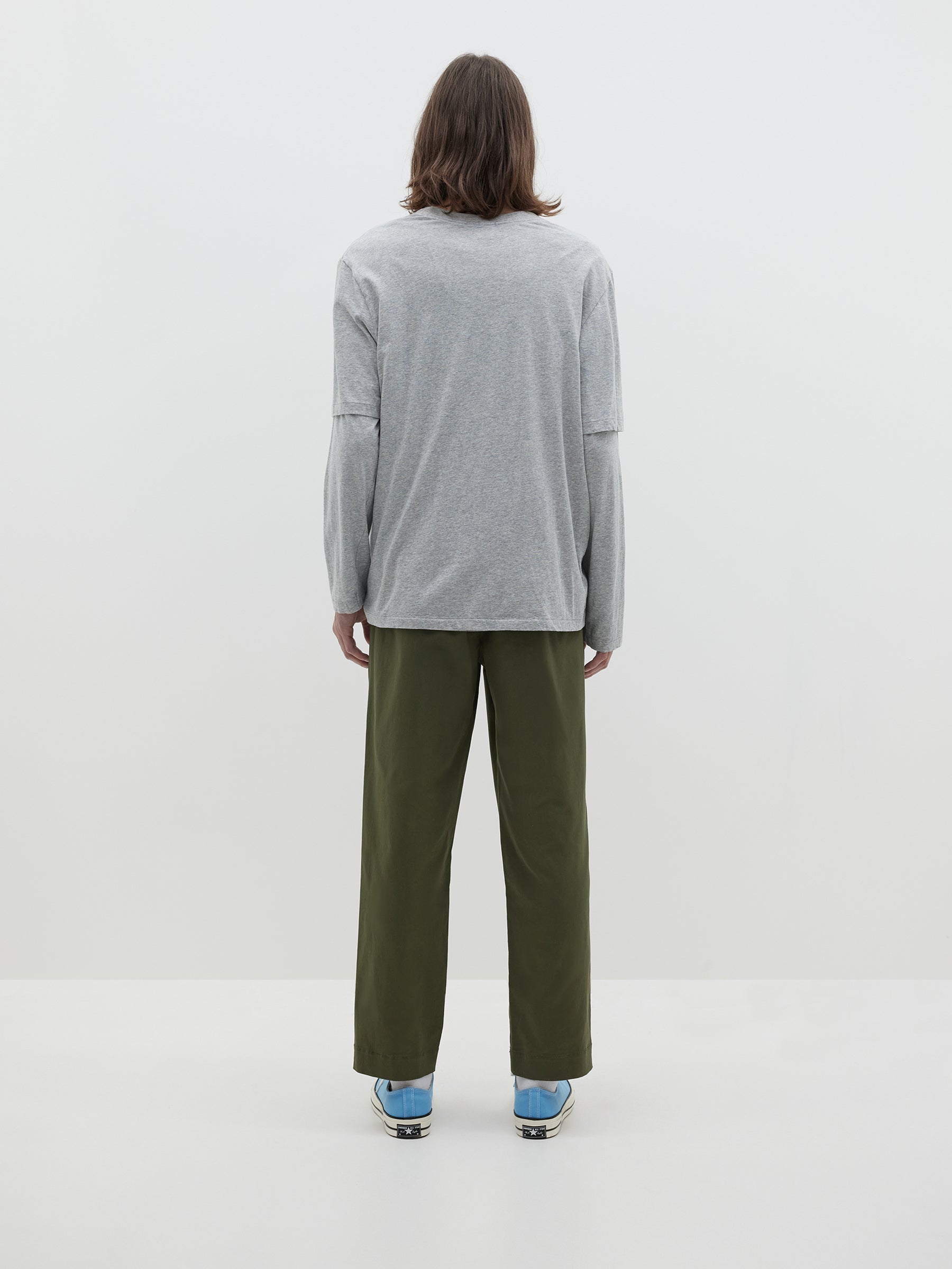 pleat front slouch chino