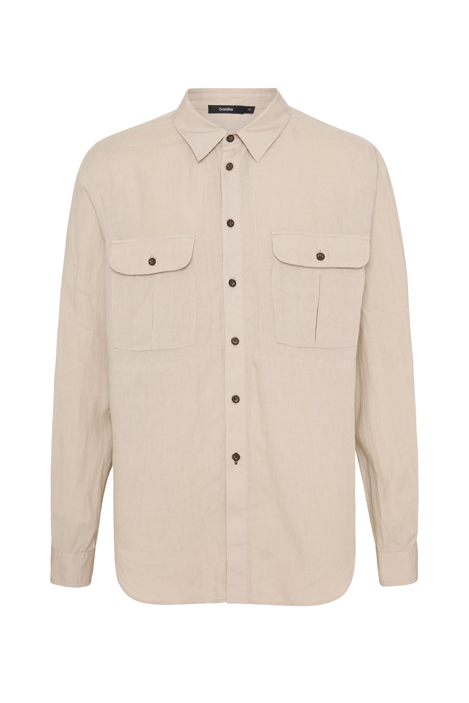 linen military pocket shirt