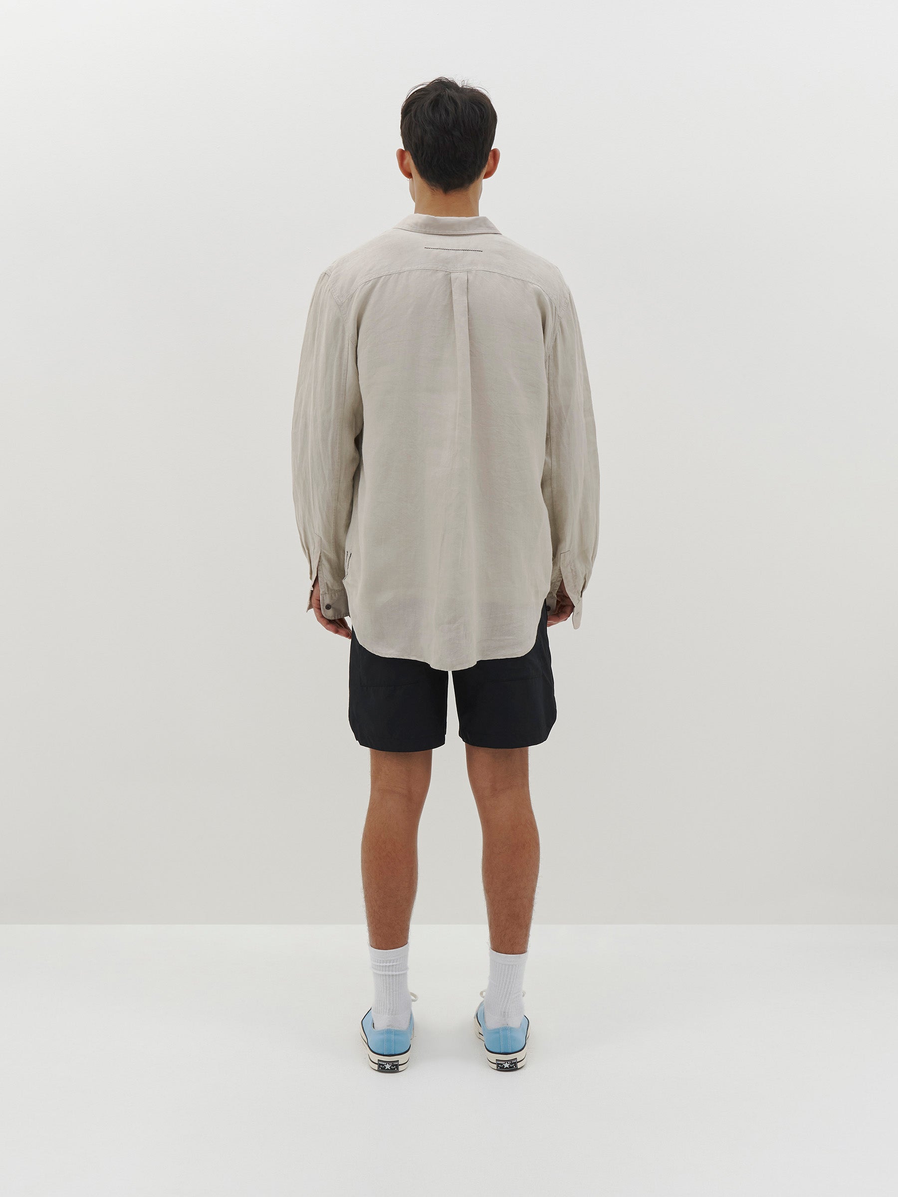 linen military pocket shirt