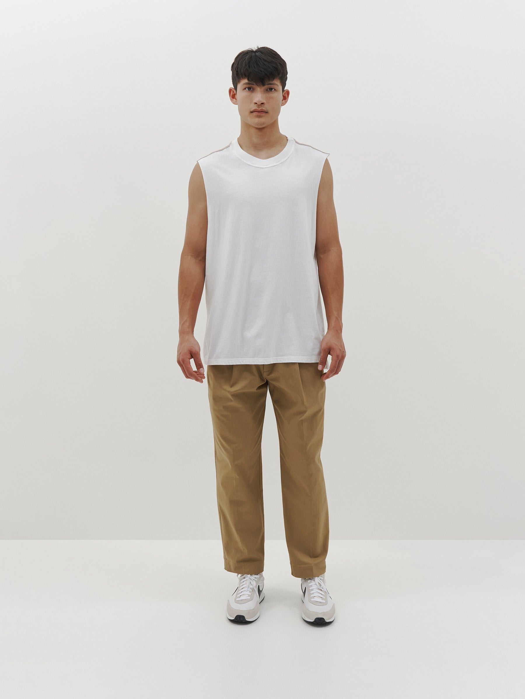 contrast bind slouch tank