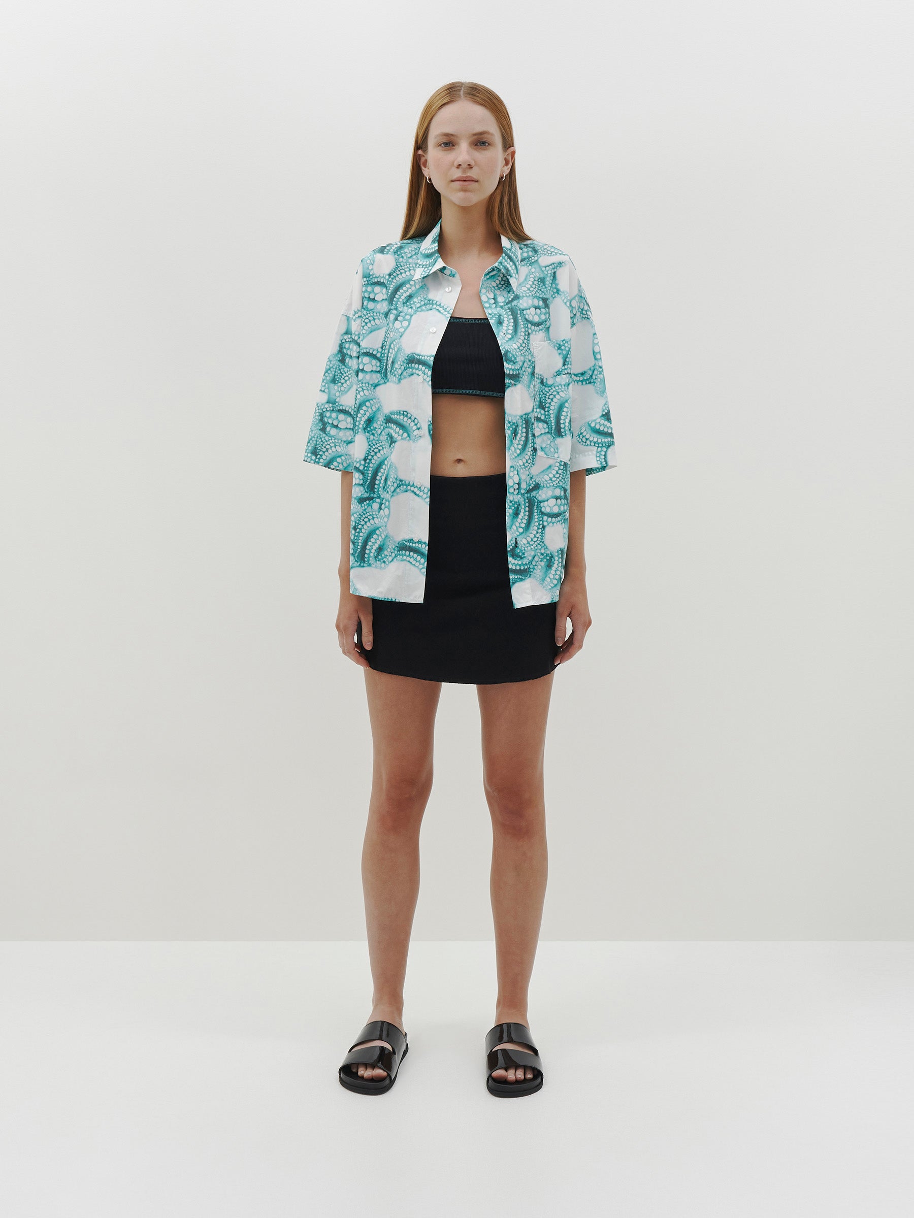 rib mini skirt
