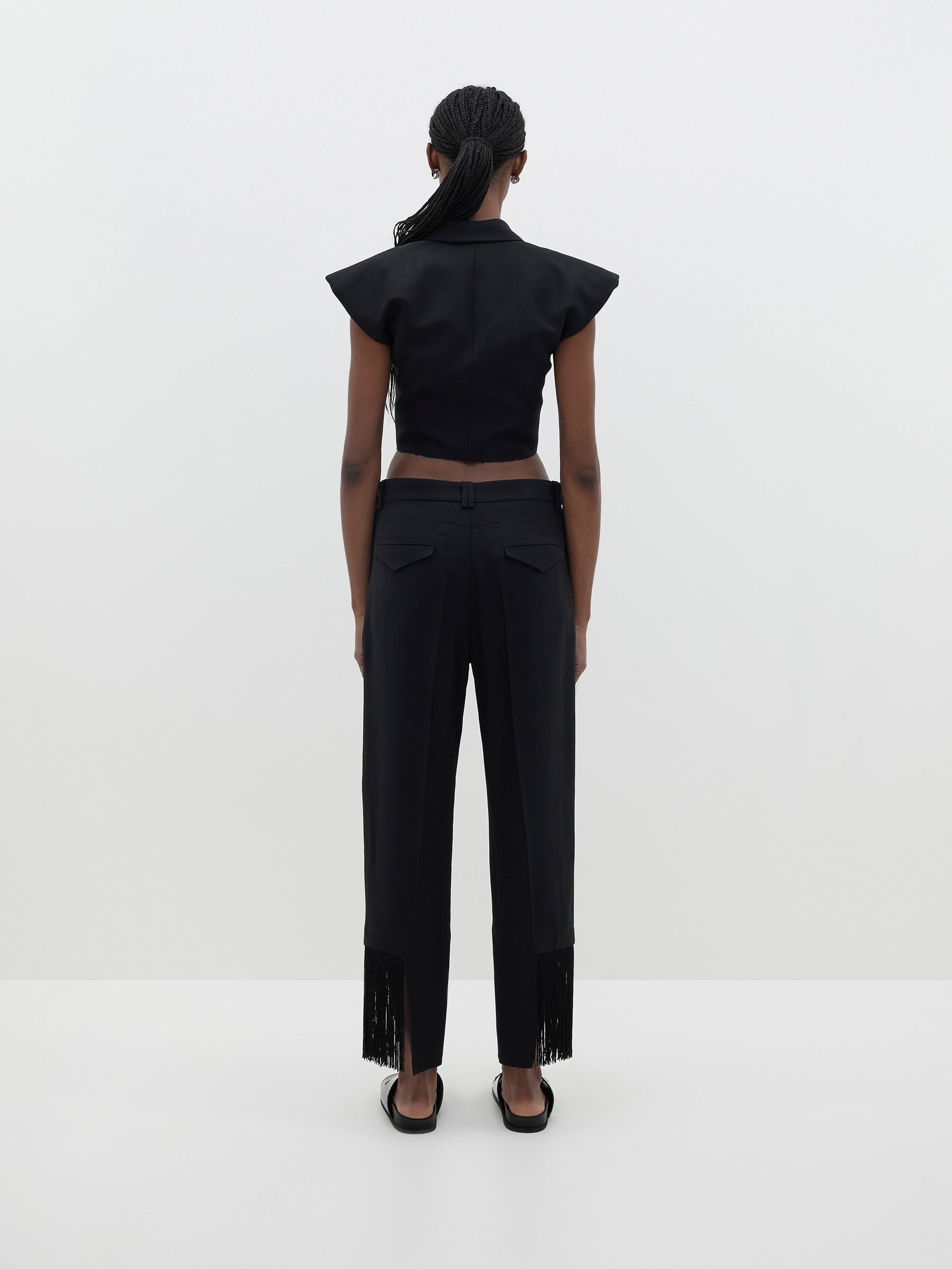 cinched waist tailored vest
