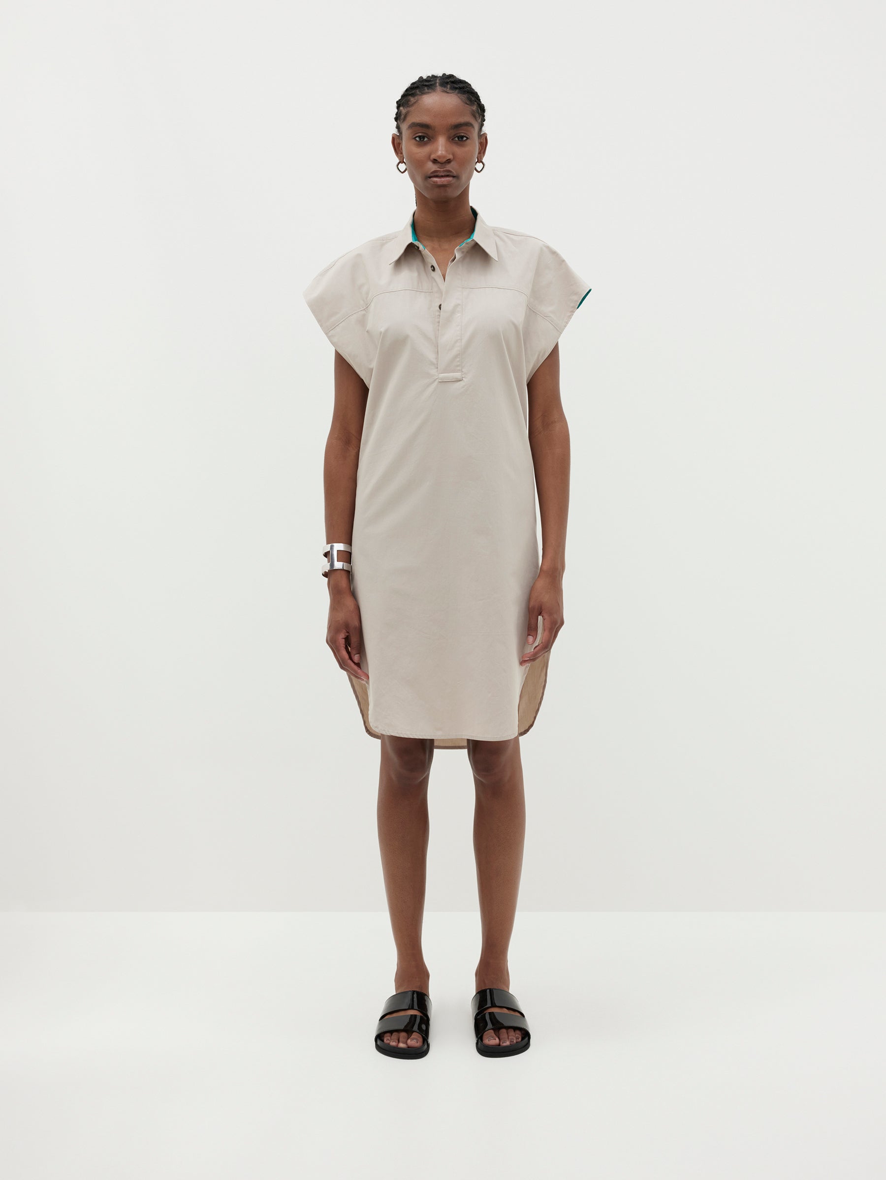 organic cotton yoke detail dress