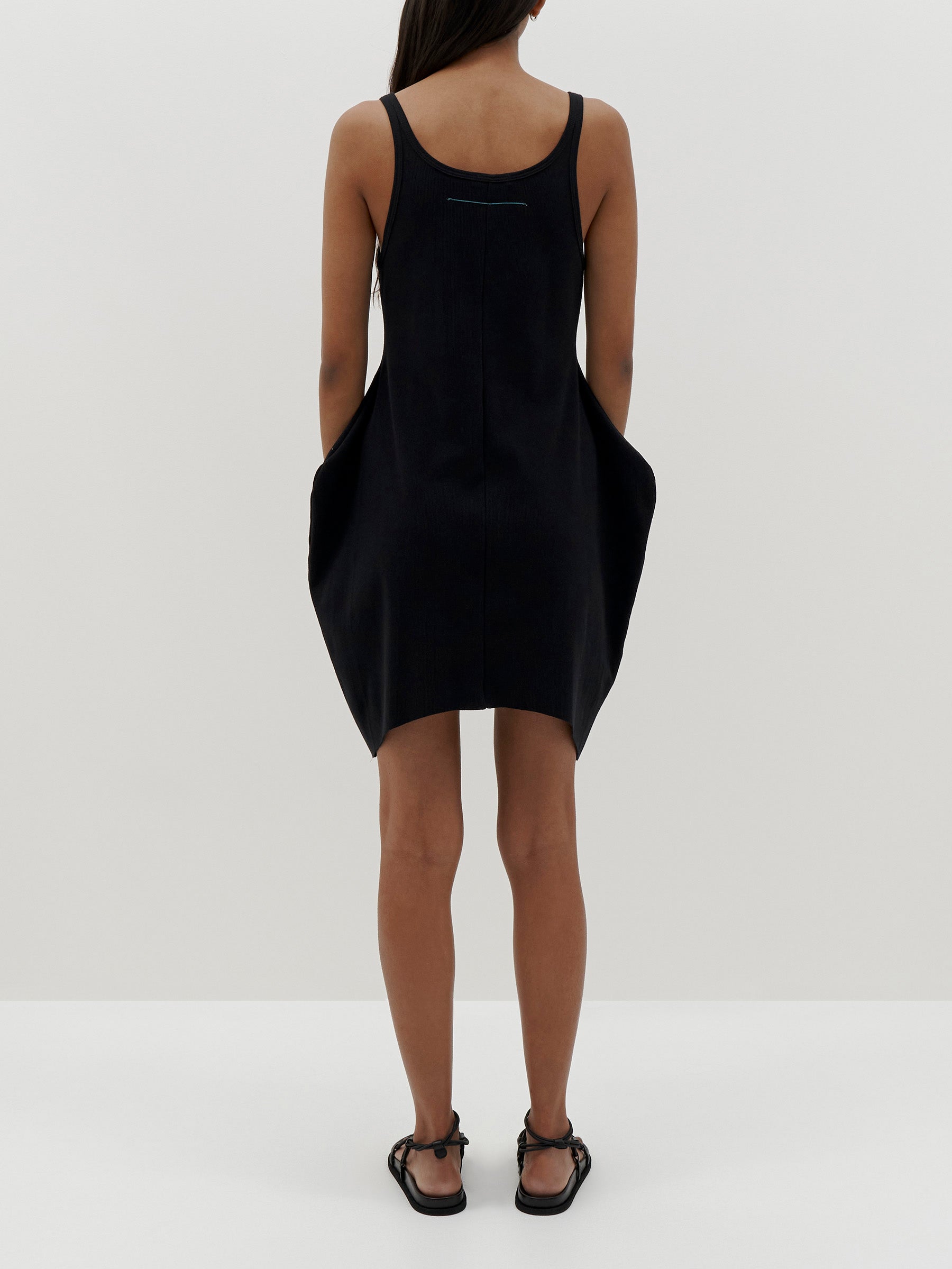 rib voluminous tank dress