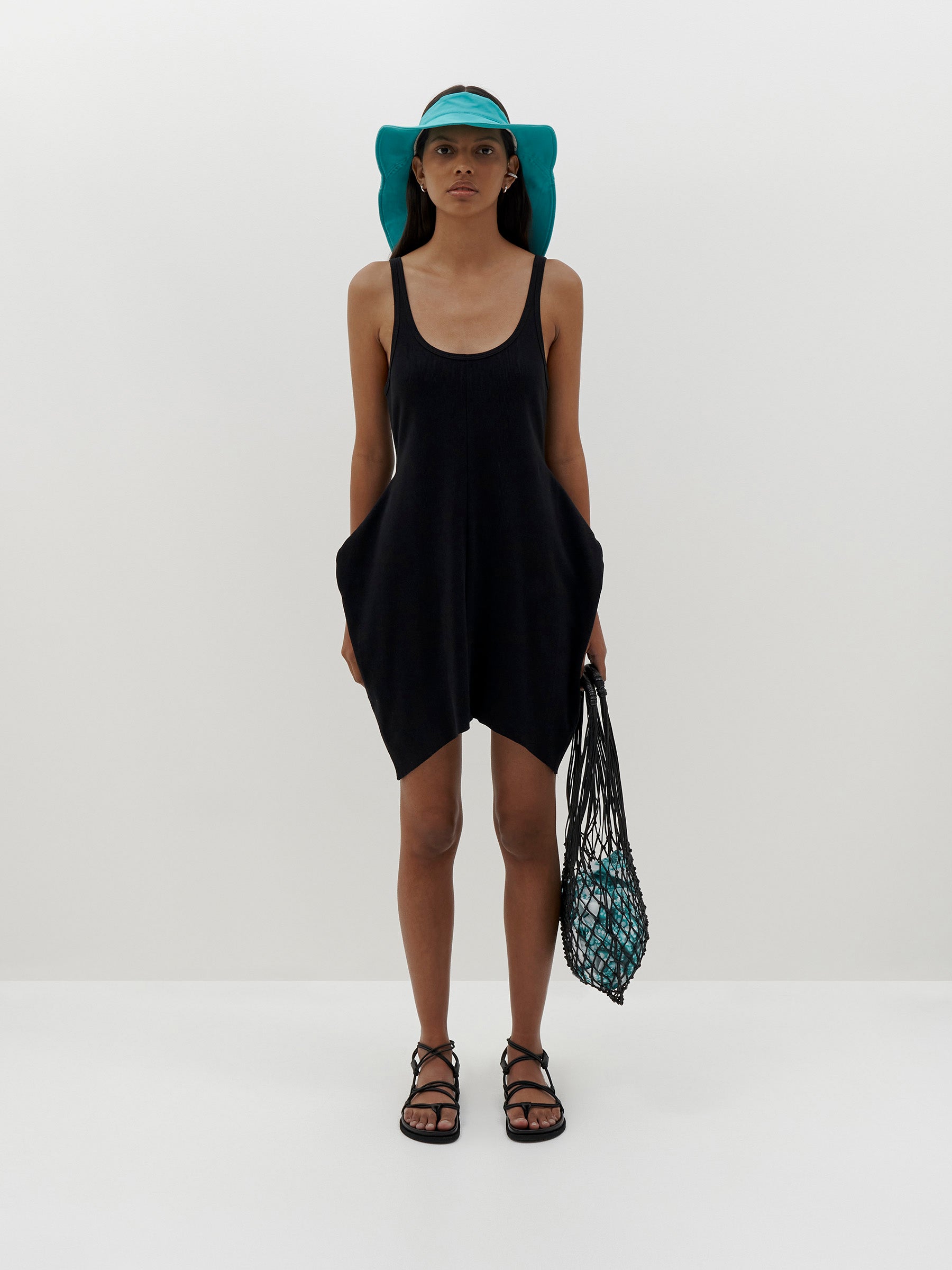 rib voluminous tank dress