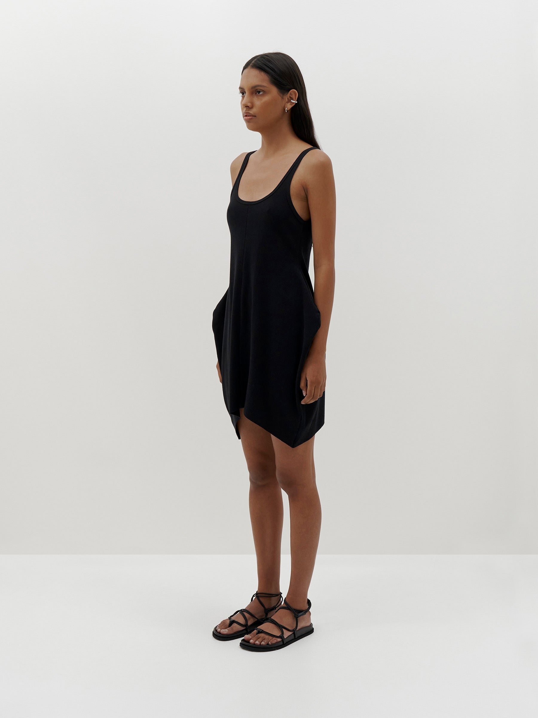 rib voluminous tank dress