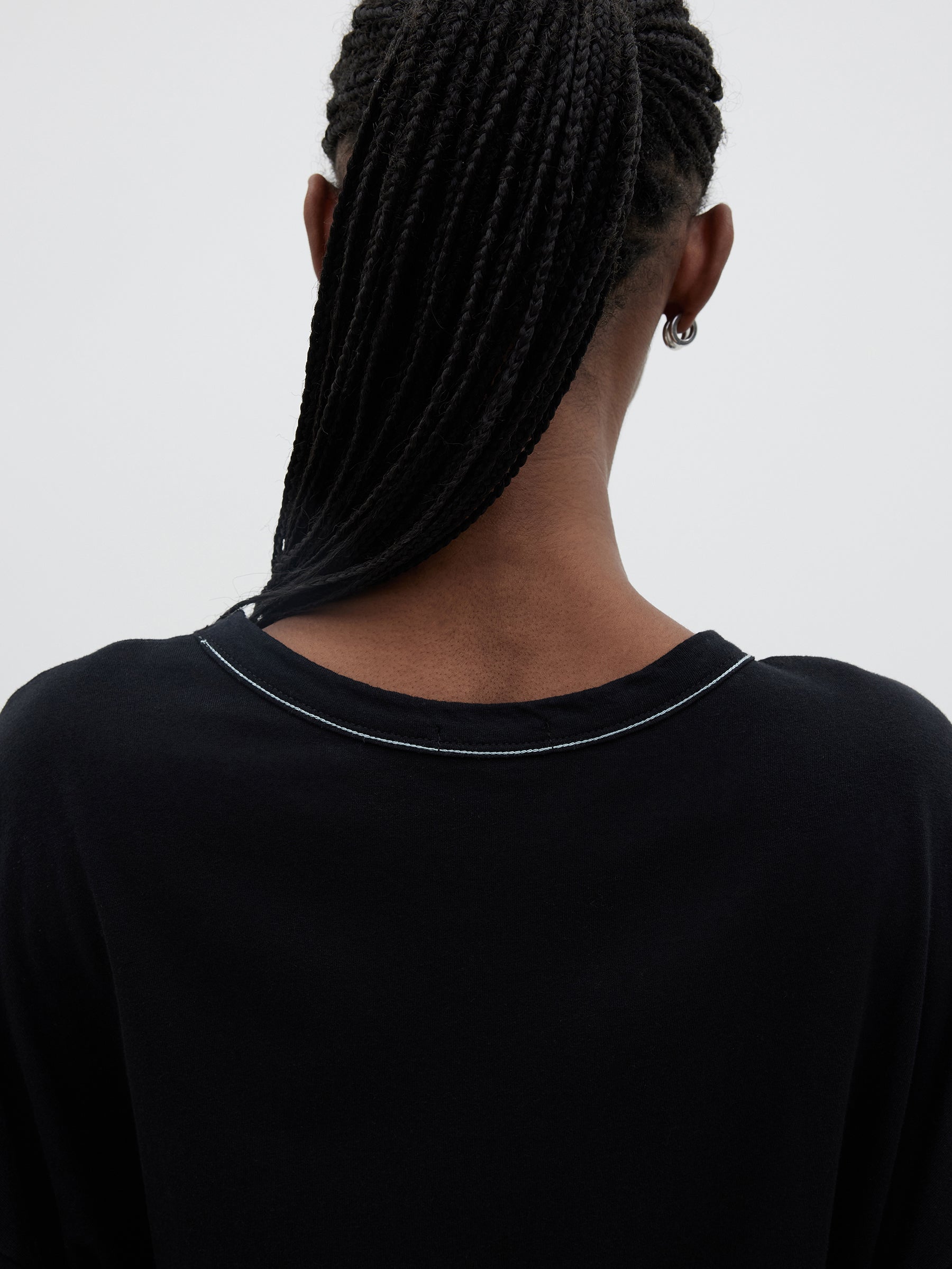 contrast detail short sleeve dress