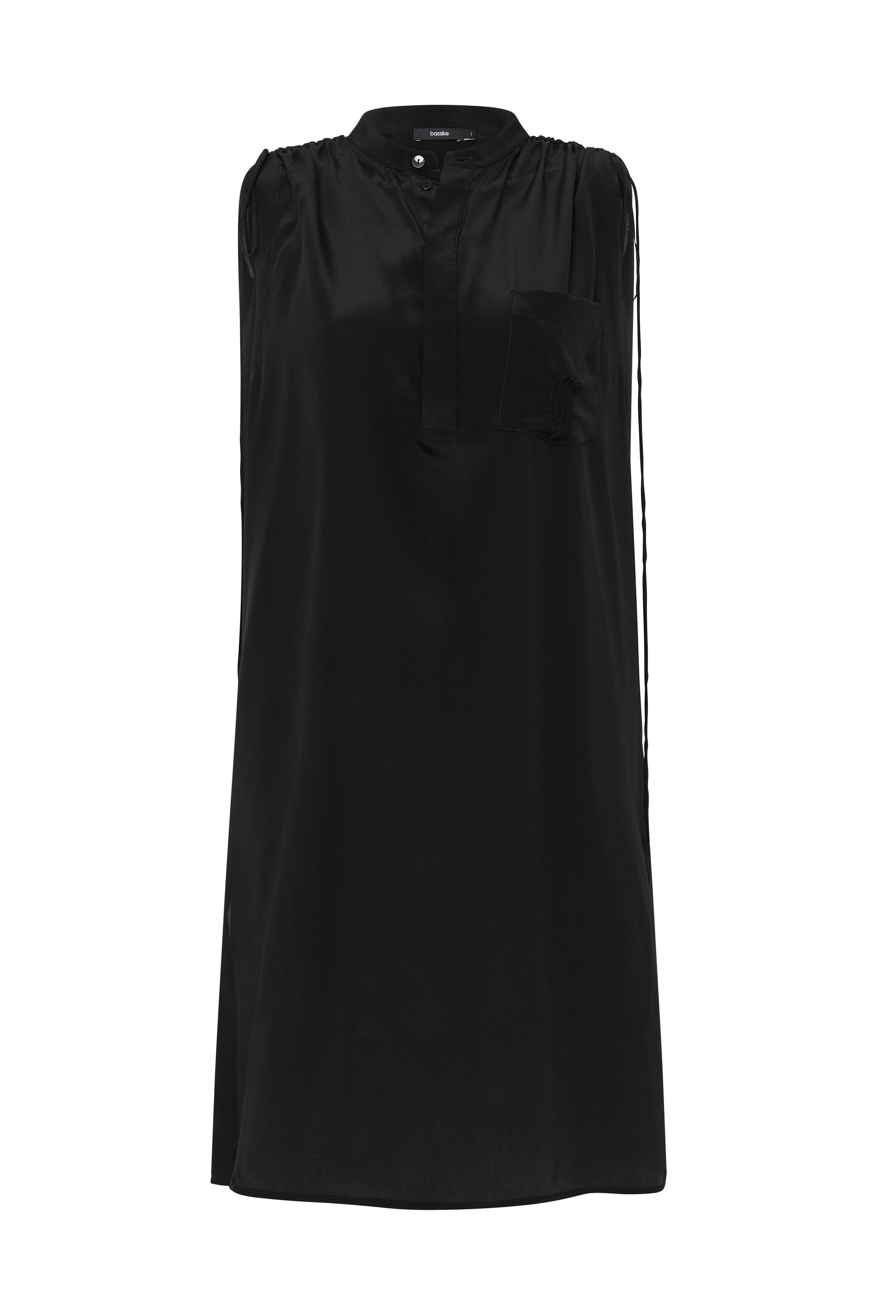 silk tuck detail tank dress