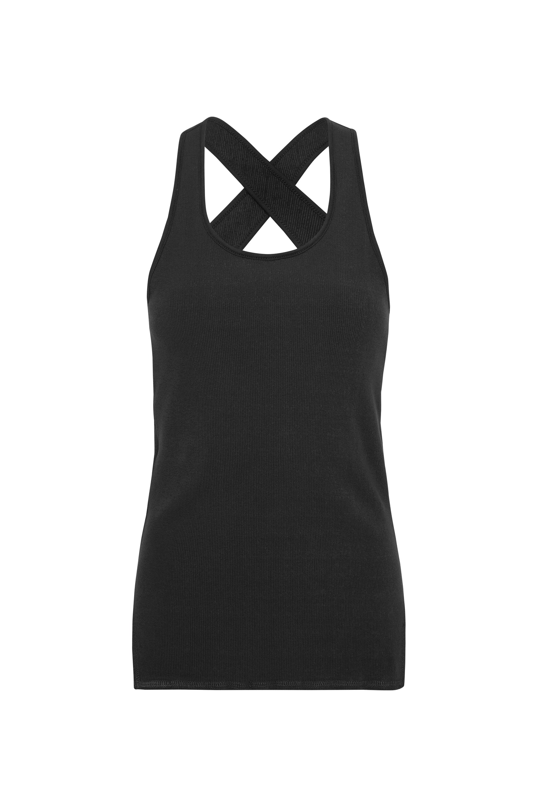 slim rib crossback tank