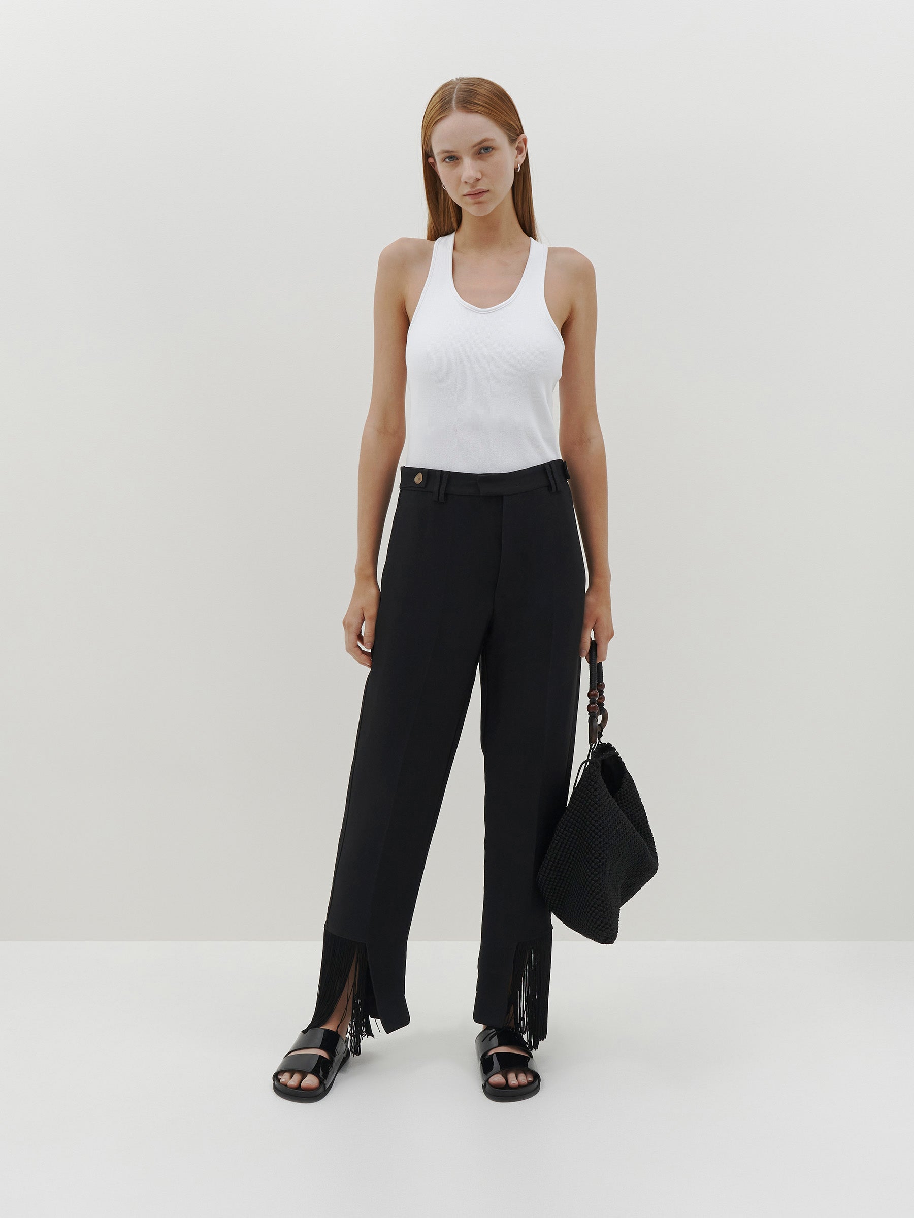slim rib crossback tank