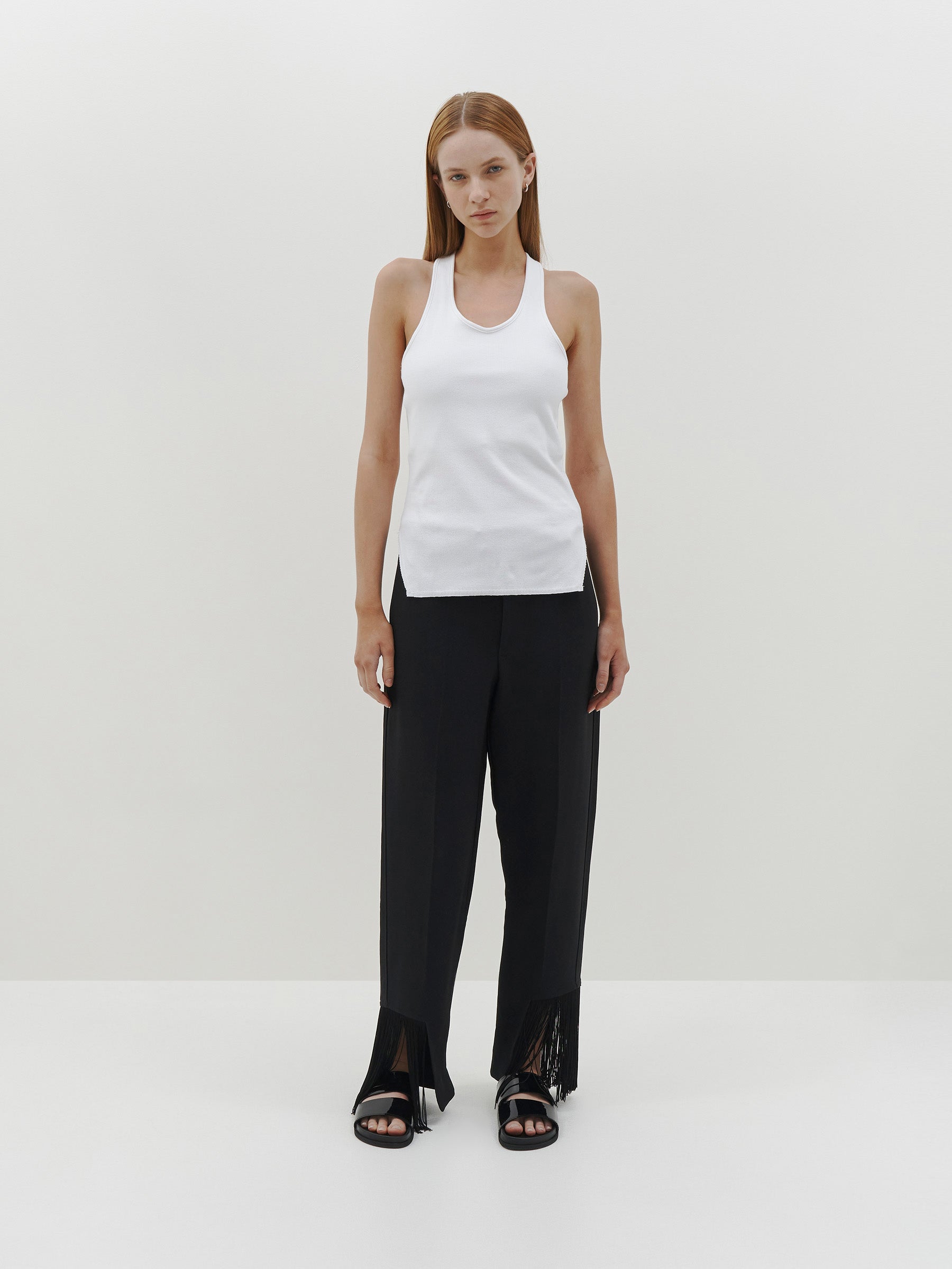slim rib crossback tank