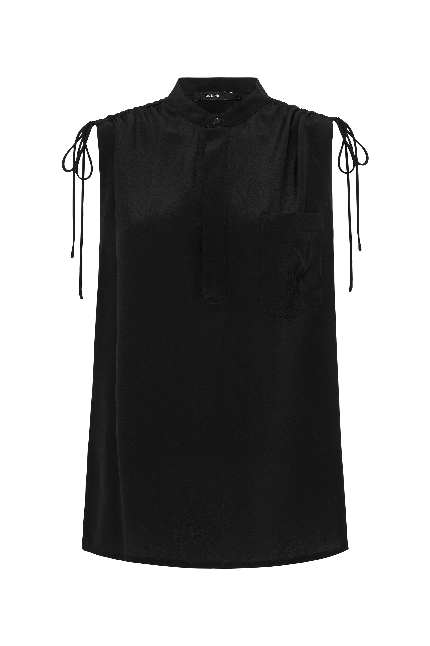 silk tuck detail tank