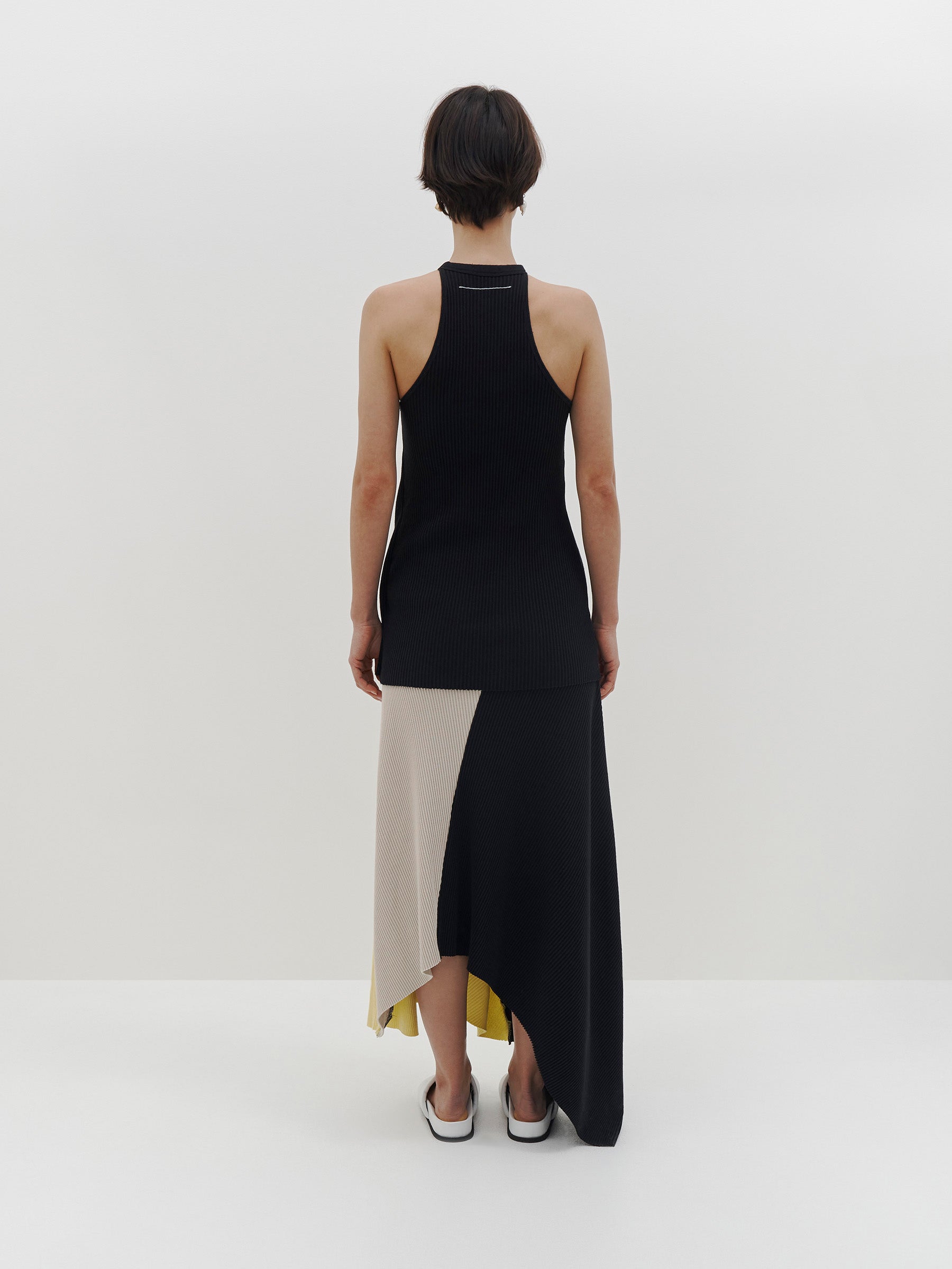 drapey rib layered tank