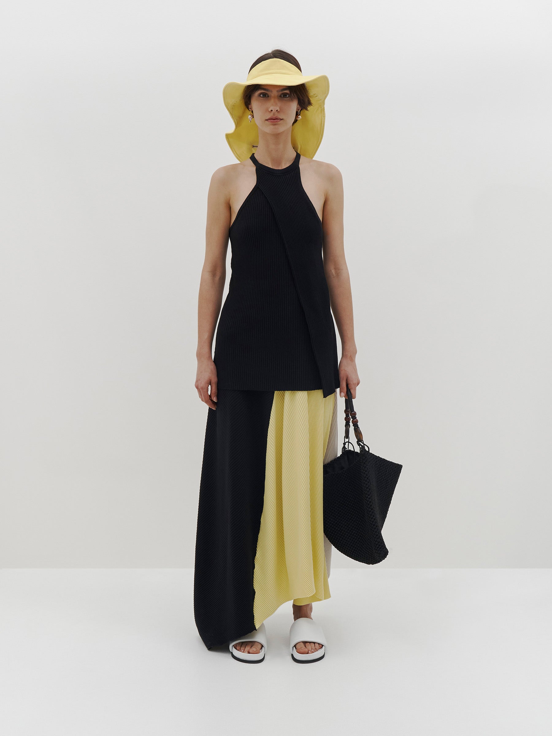 drapey rib layered tank