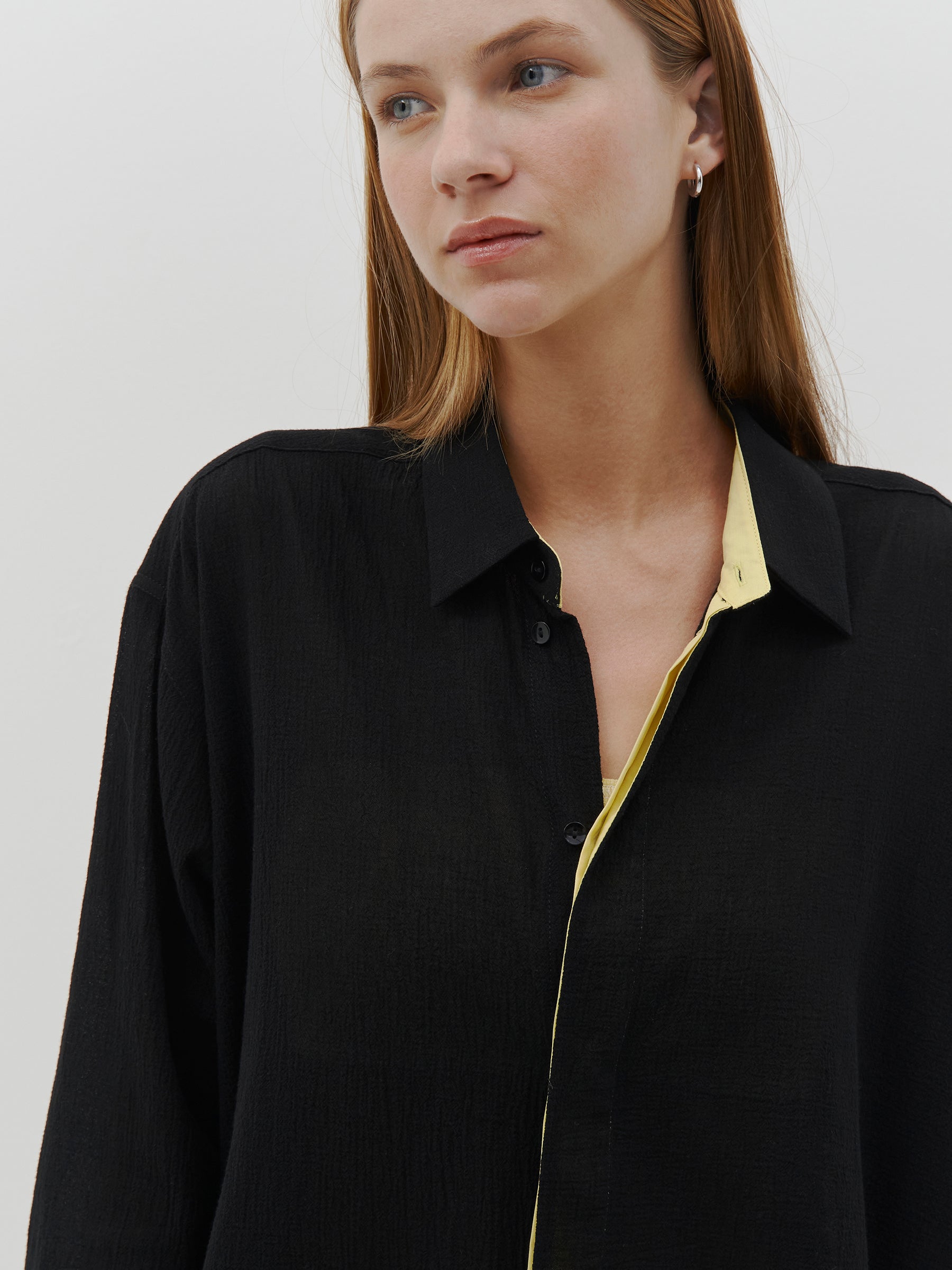 relaxed gauze cotton shirt