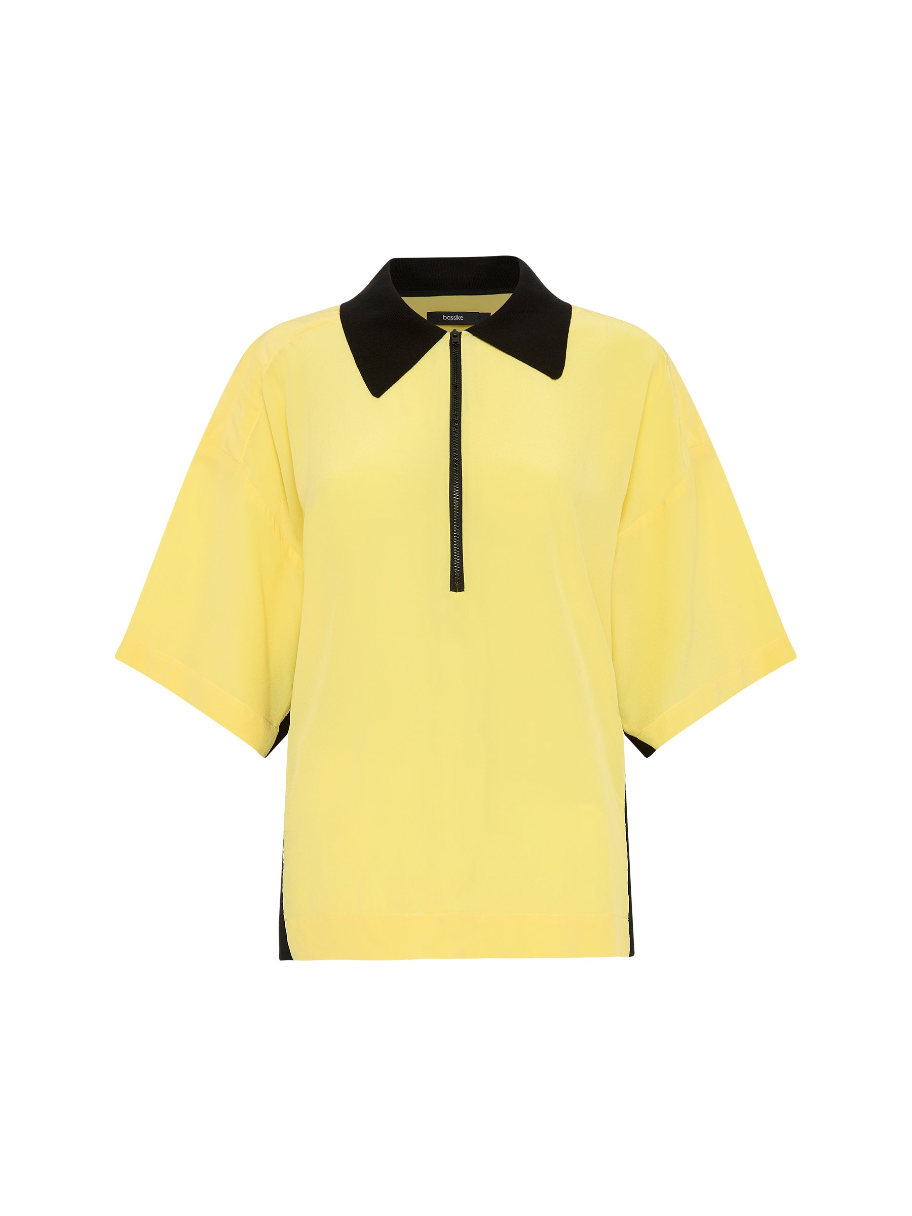 contrast detail longerline polo