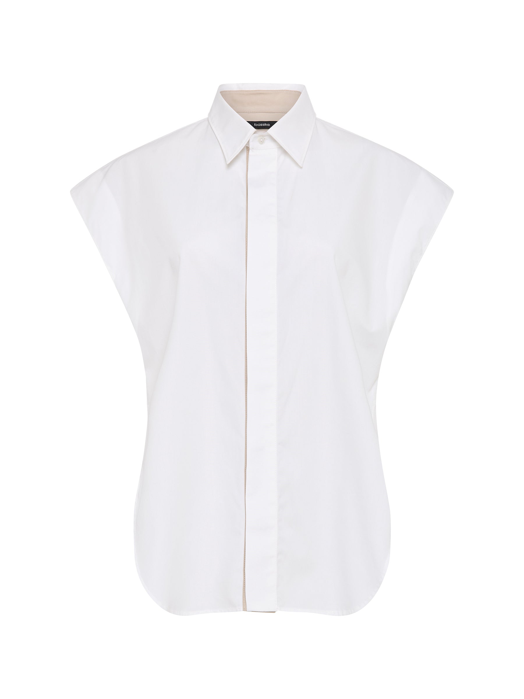 turnback sleeveless shirt