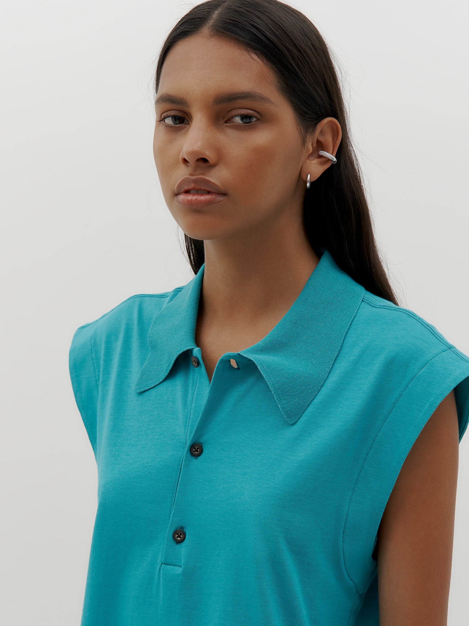 slim fit polo tank