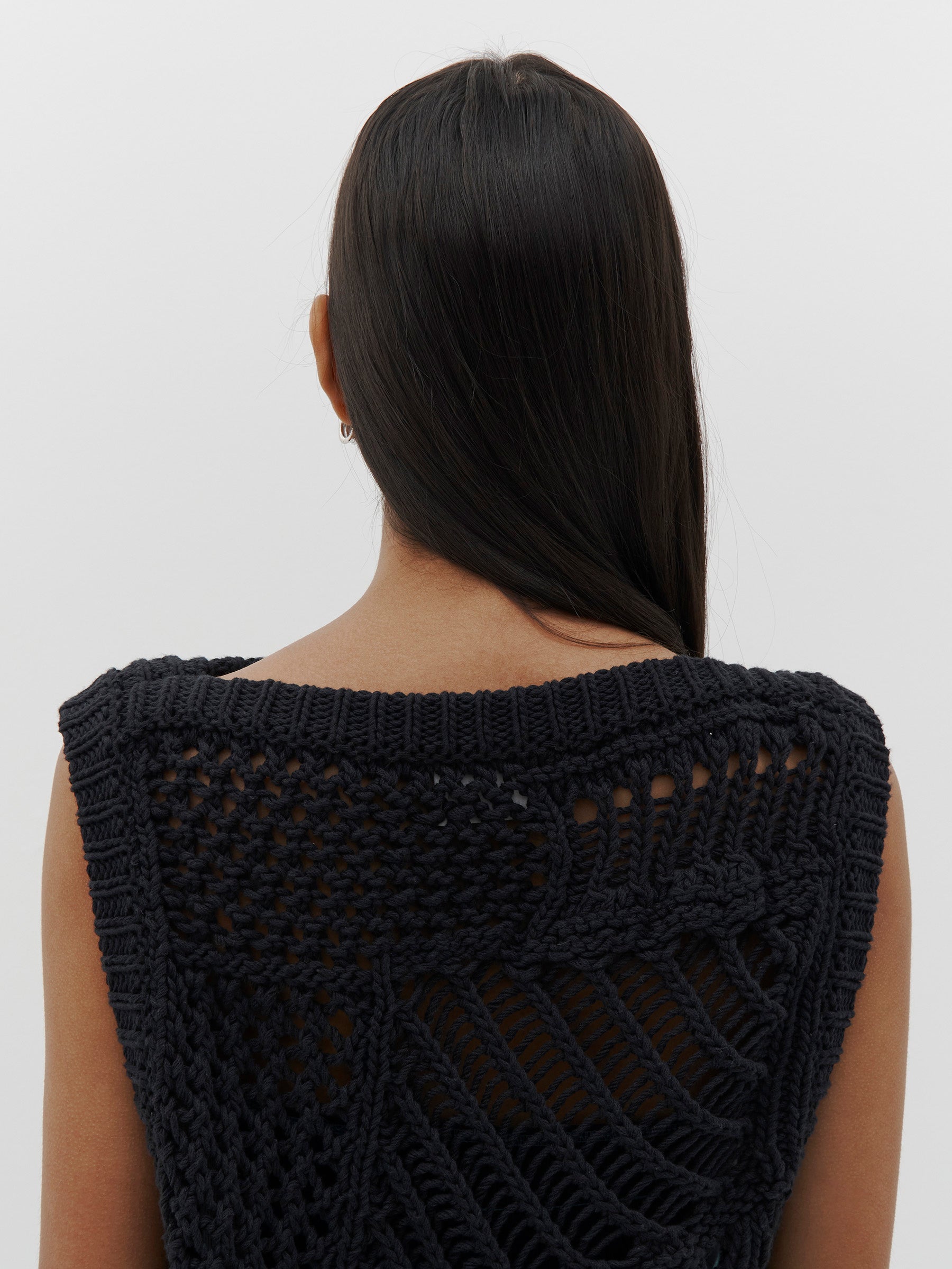 crochet knit vest