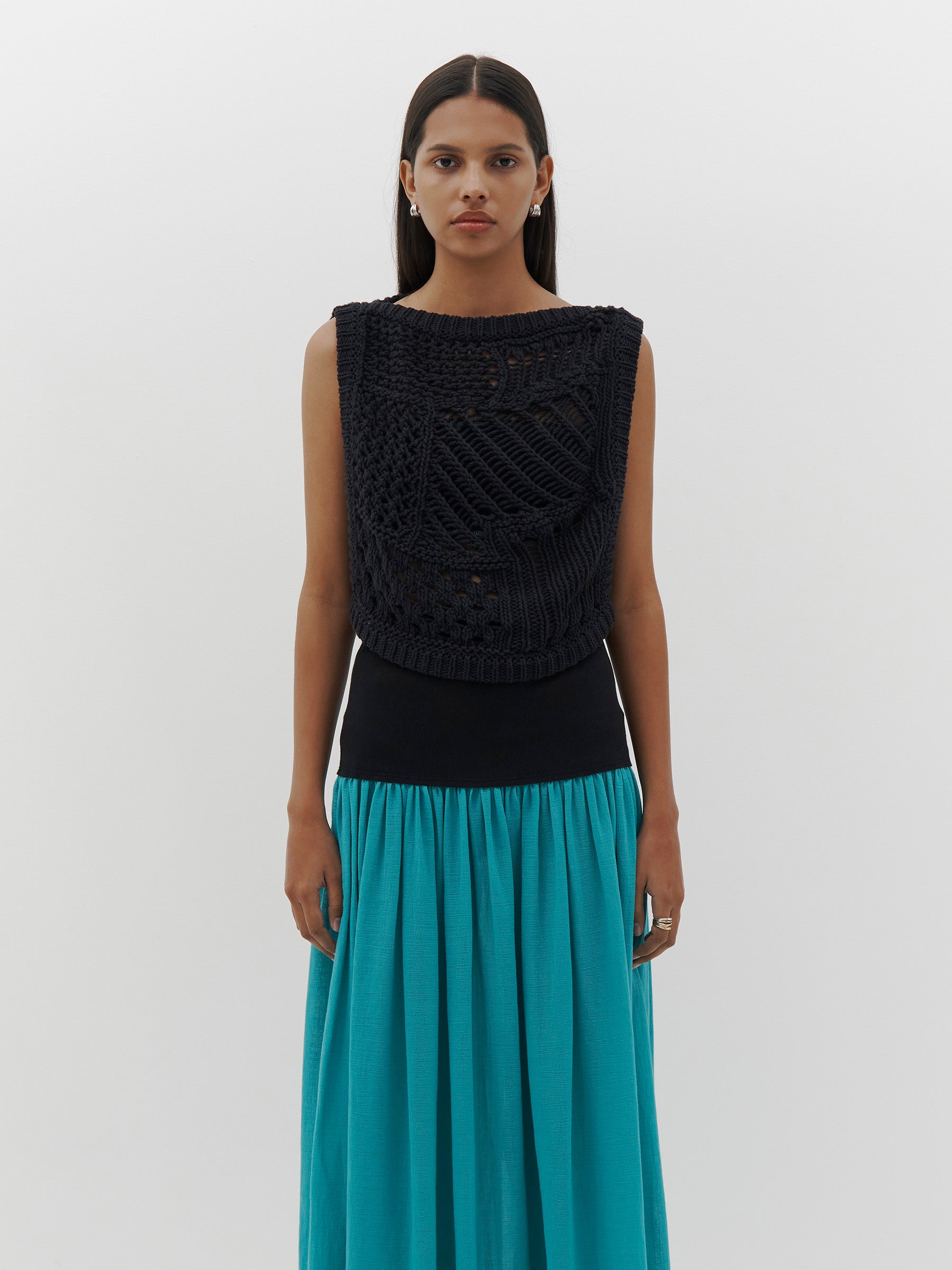 crochet knit vest