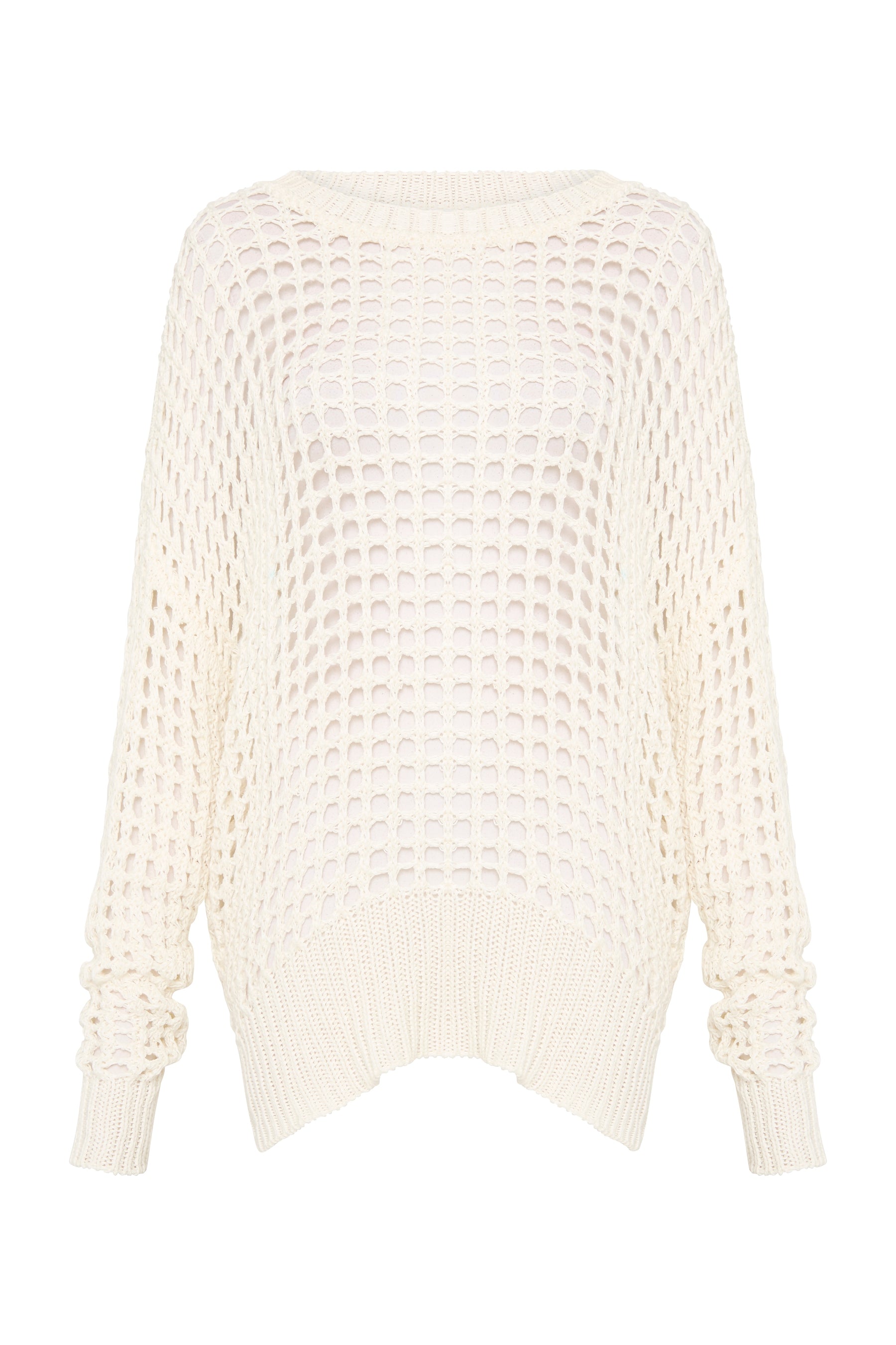 open mesh knit sweat