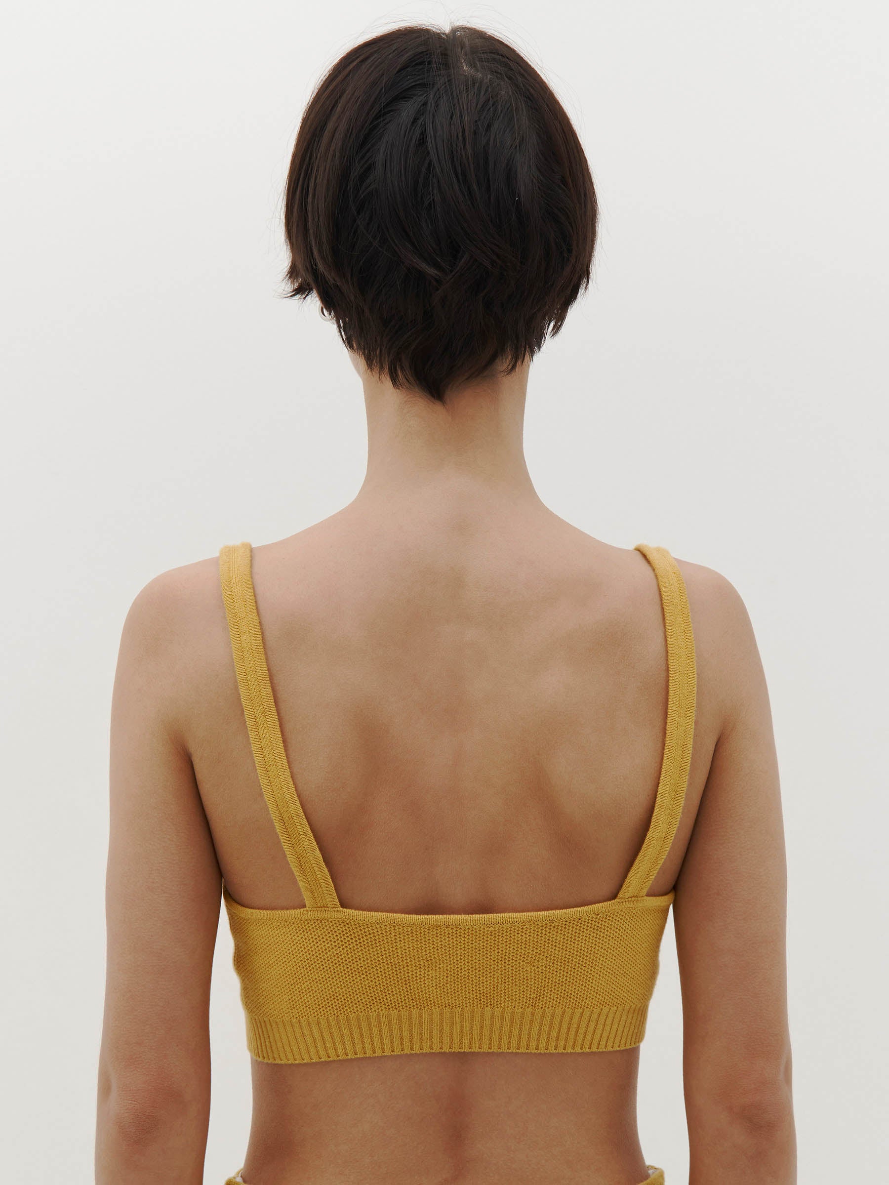 pique knitted bralette