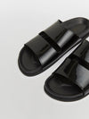 double strap slip on sandal