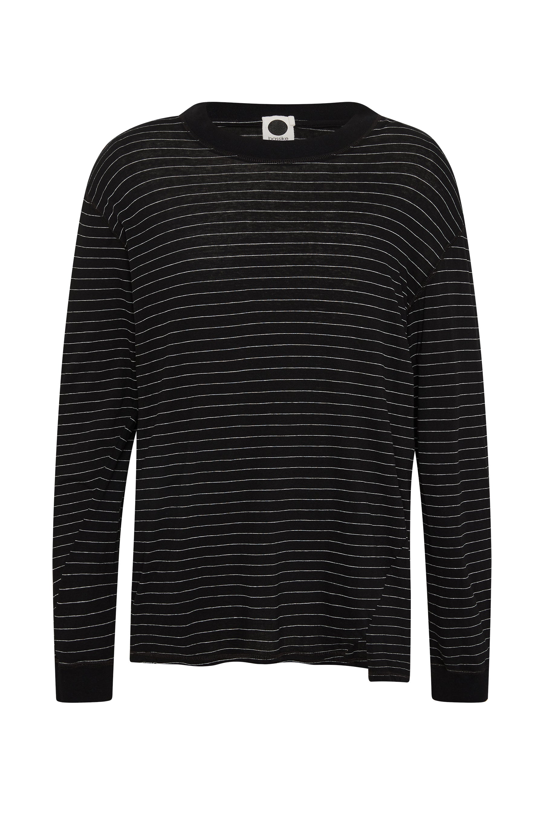stripe wide rib long sleeve t.shirt