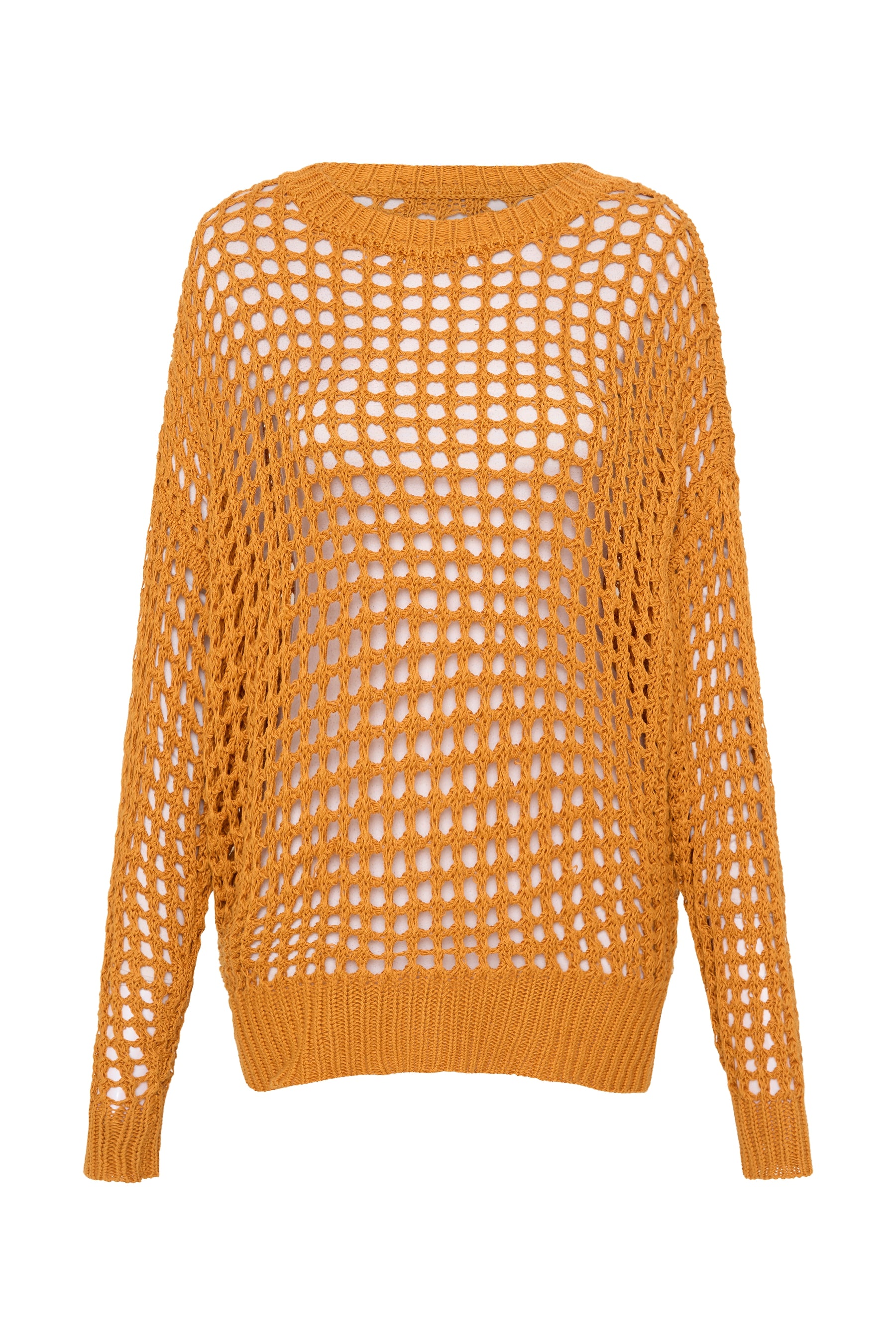 open mesh knit sweat