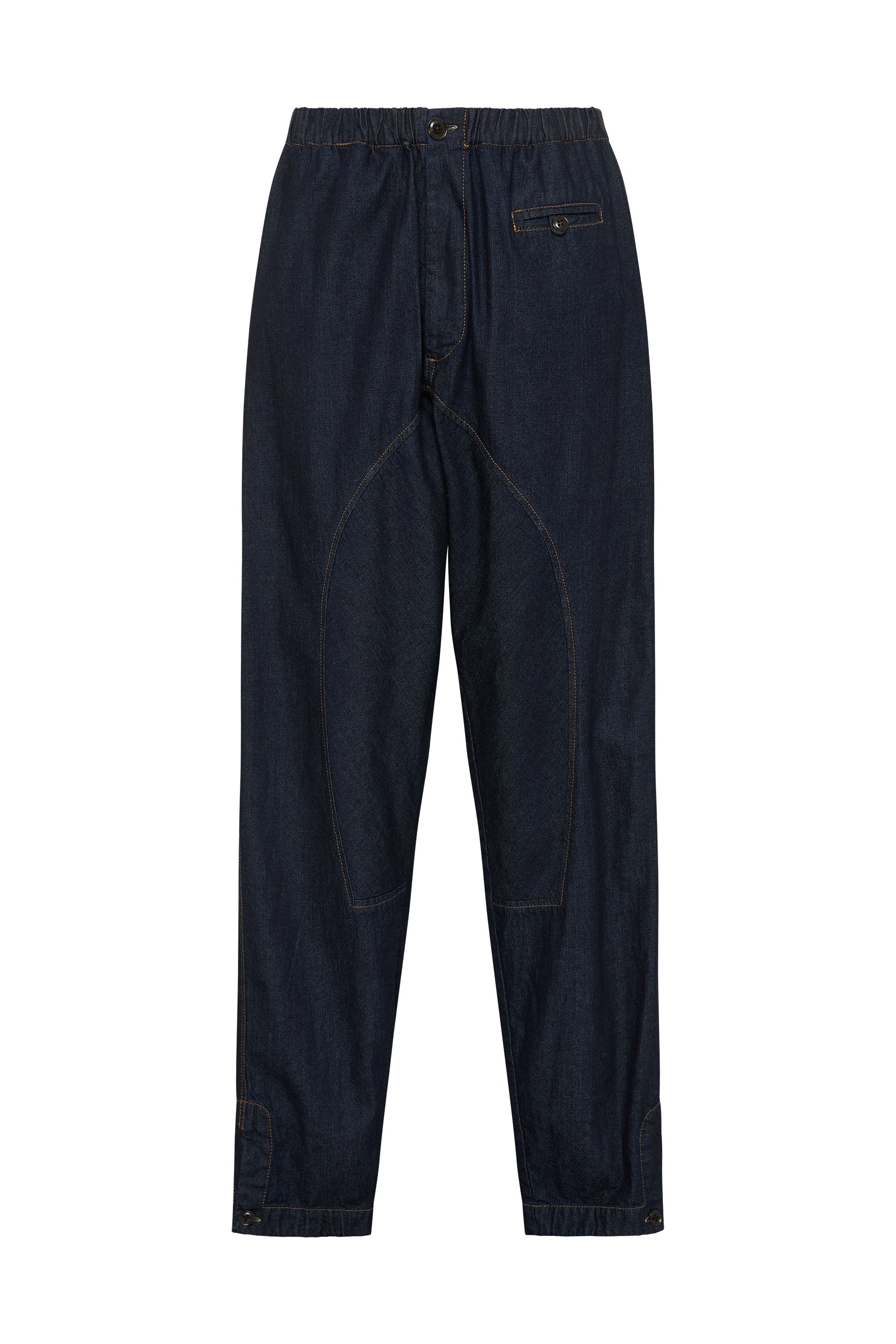 denim gusset detail pant
