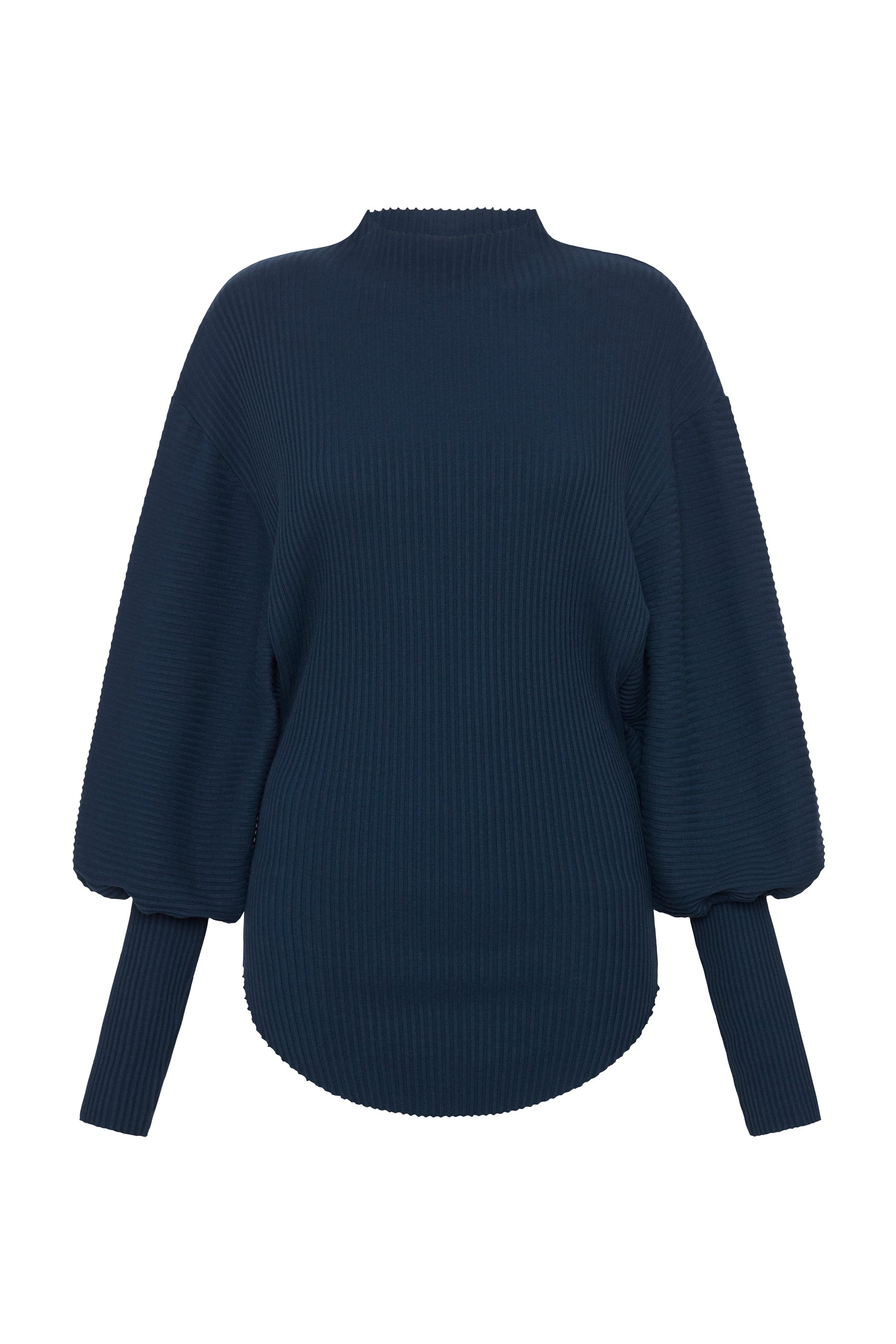 voluminous sleeve rib top