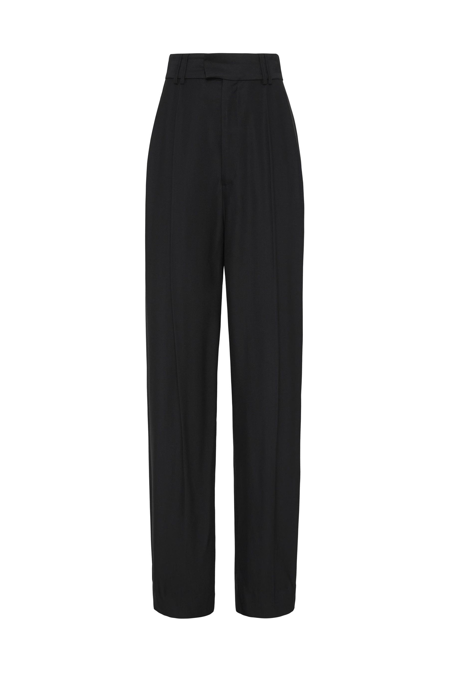 pleated straight leg pant