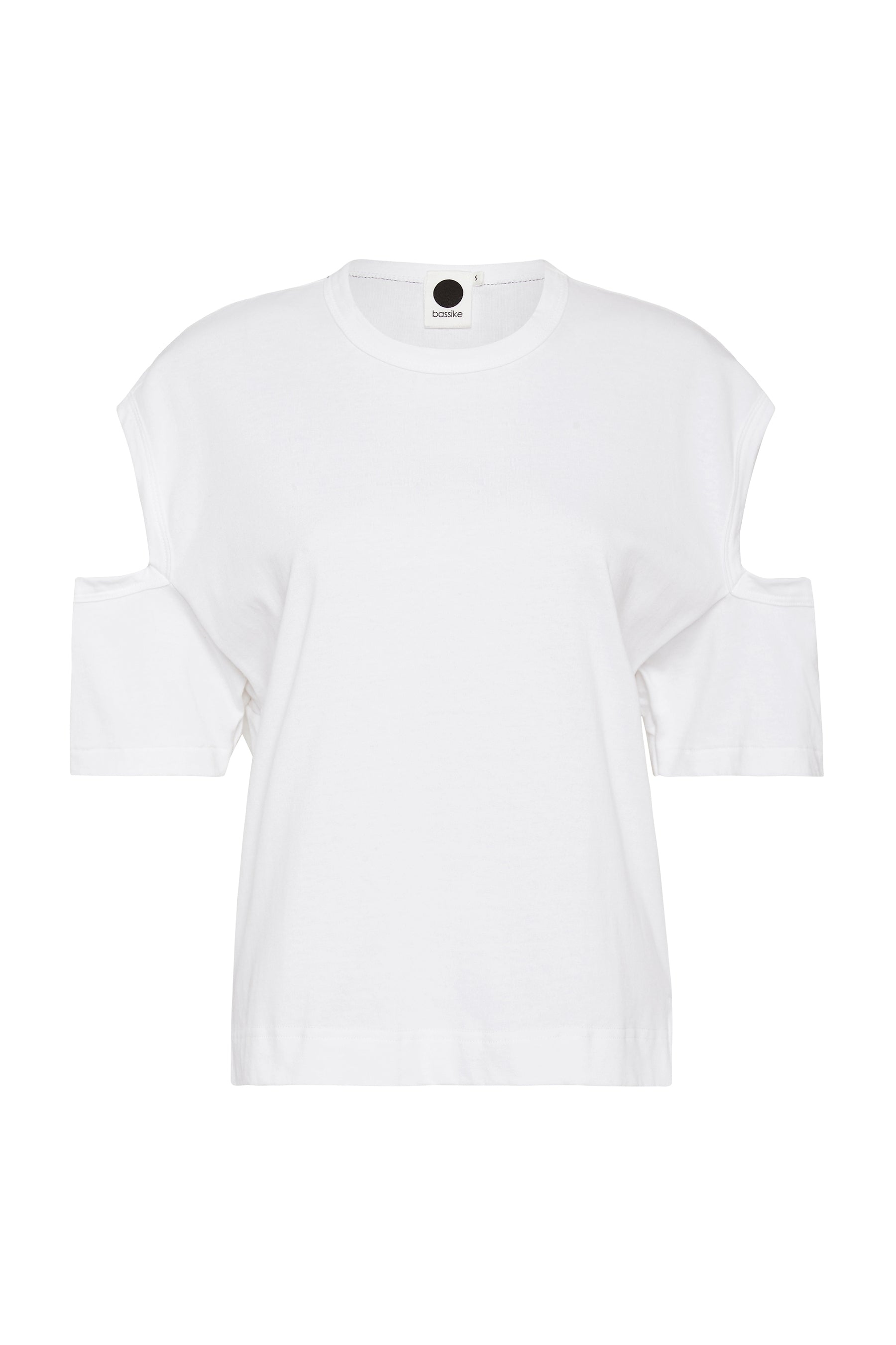 shoulder cut out boxy t.shirt