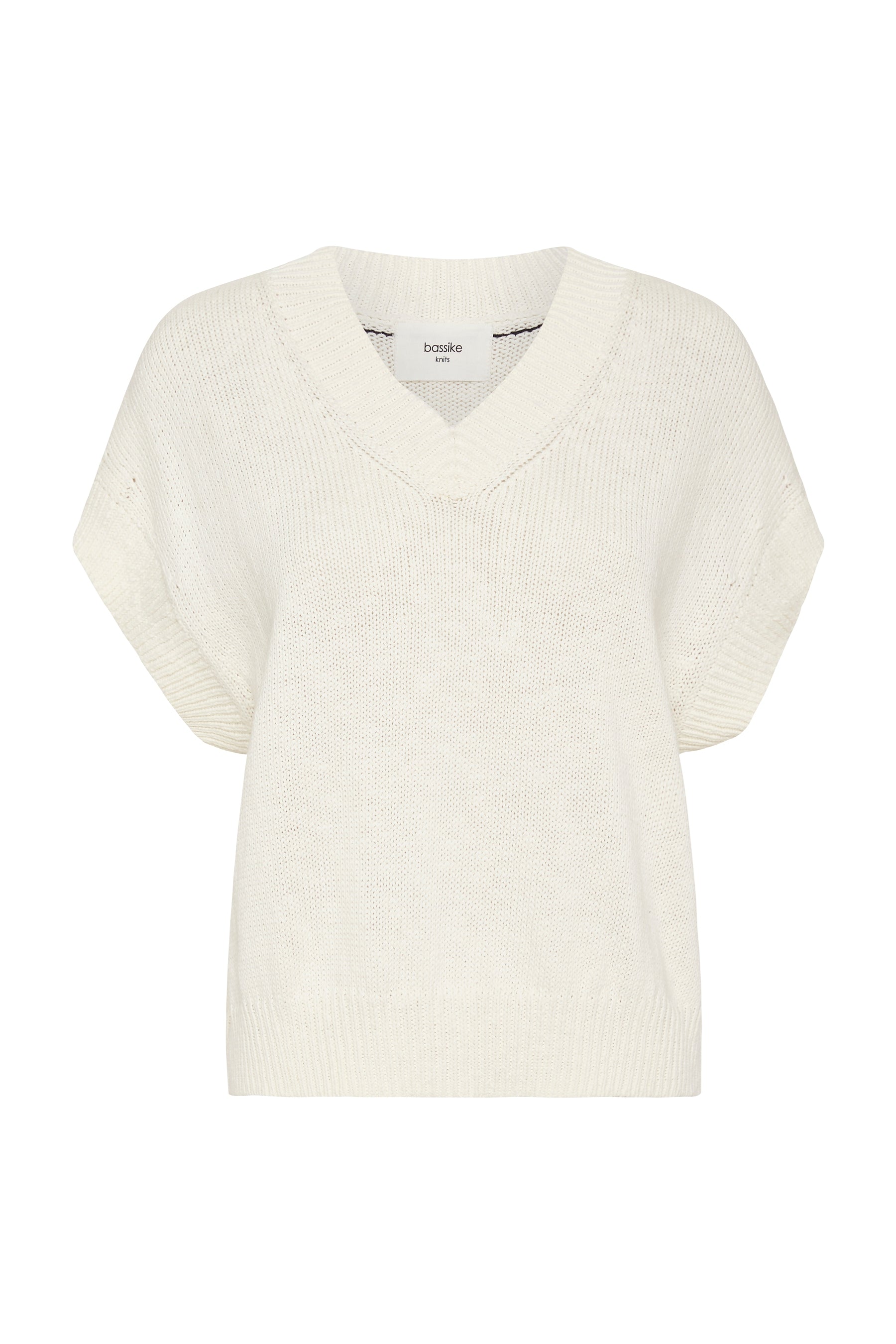 cotton linen v neck boxy vest