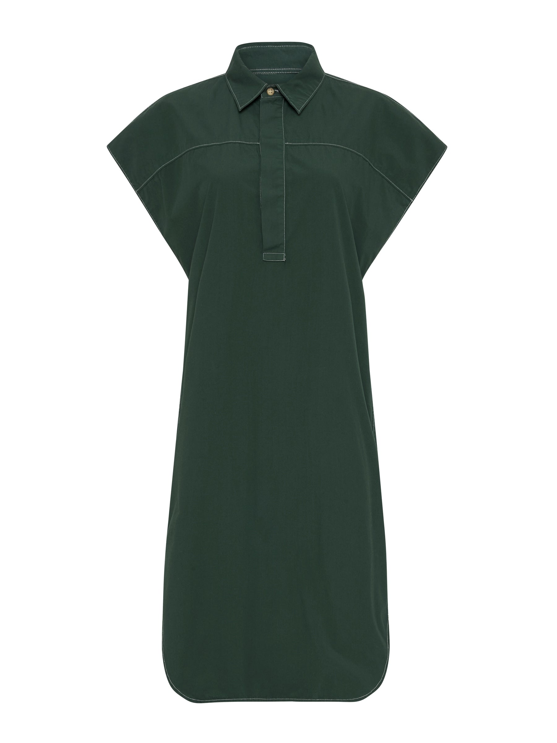 cotton yoke detail shirt dress
