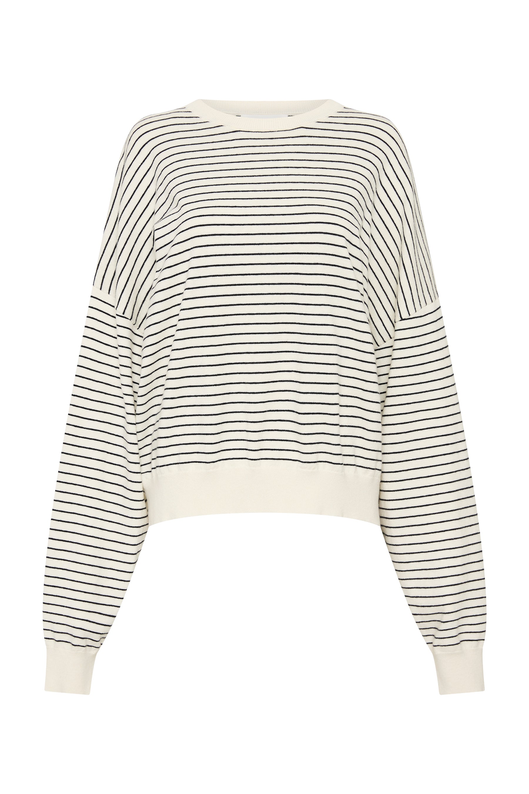 stripe cotton merino knit